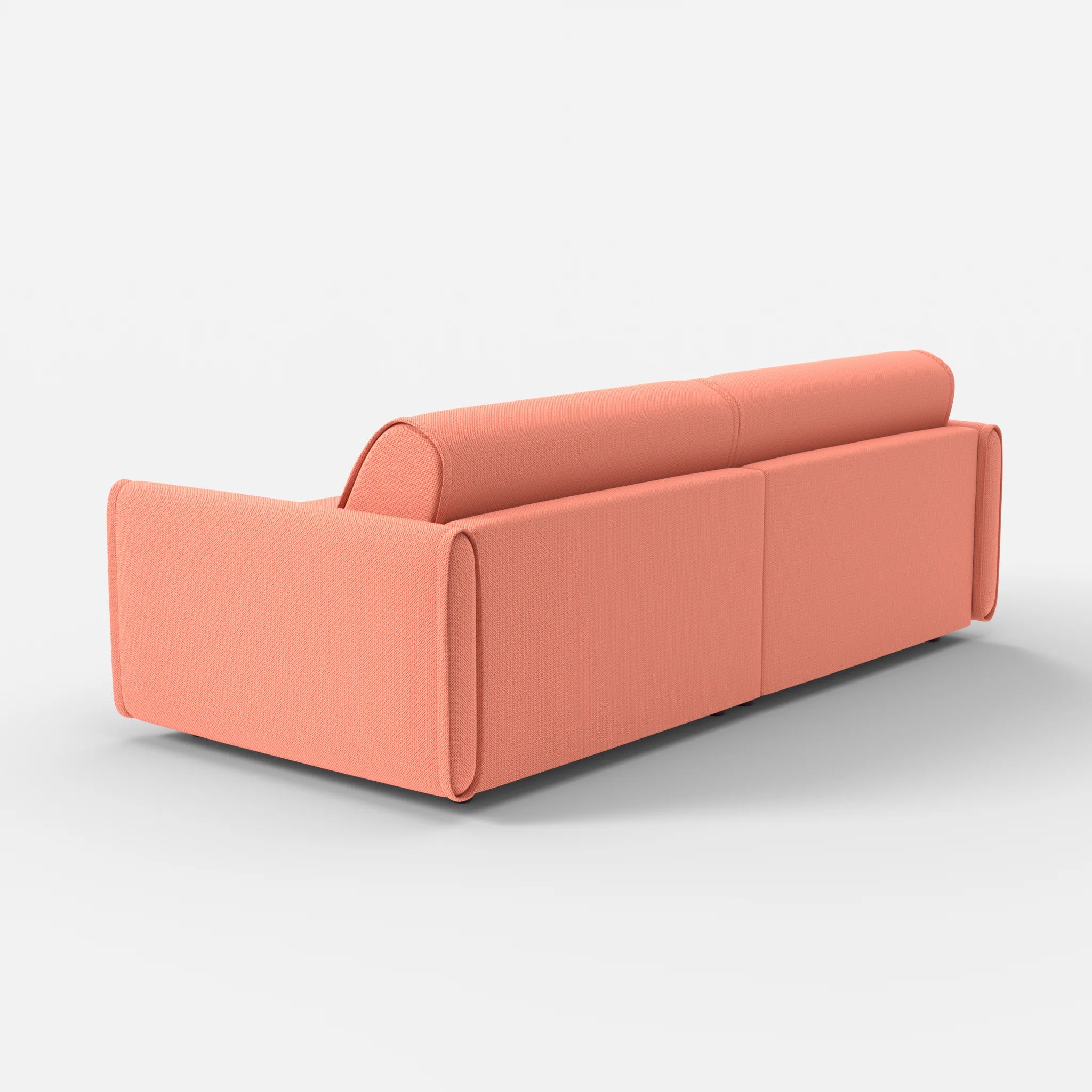 2 Sitzer Sofa Belleform mit schmaler Armlehne 3 credograpefruit in Coral von hinten