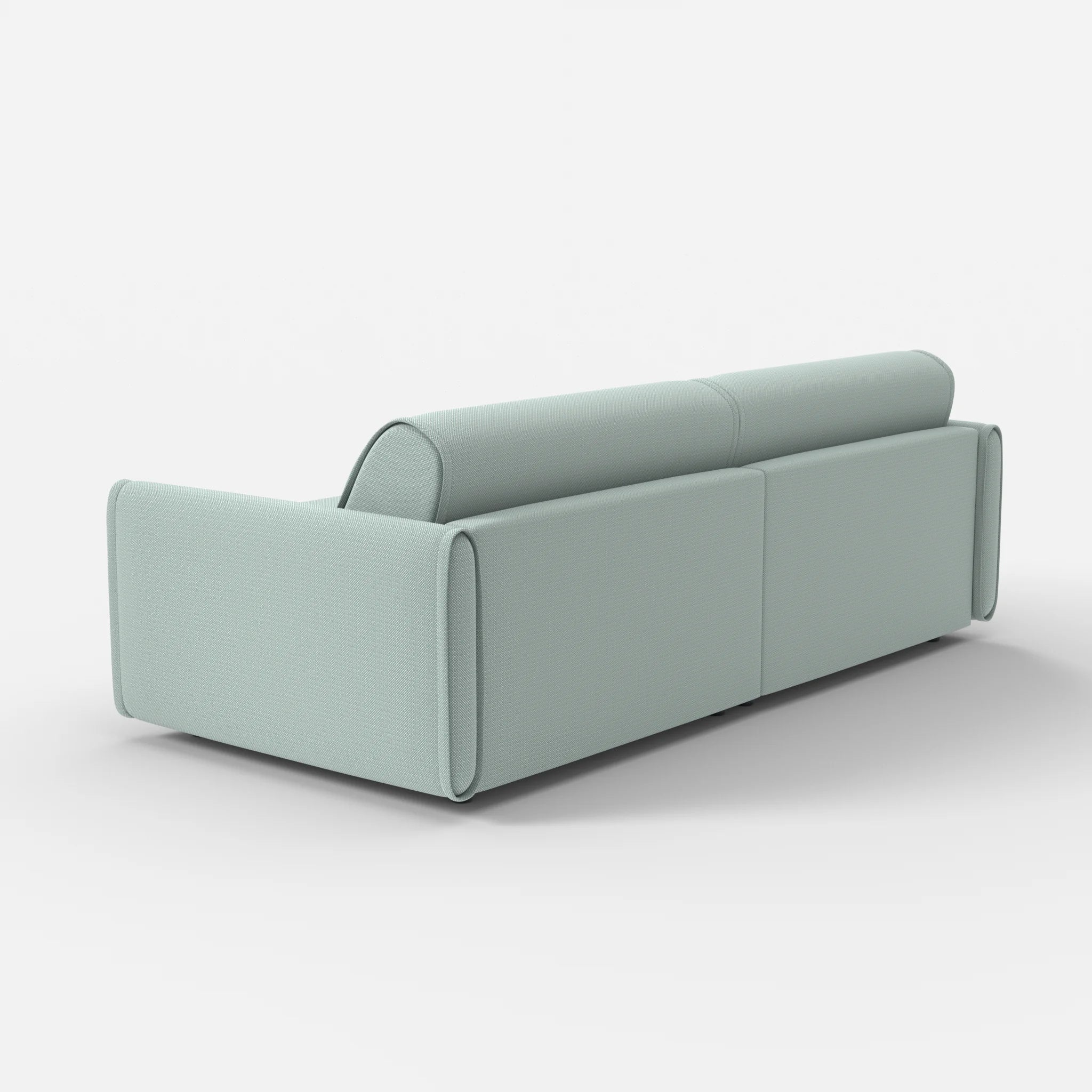 2 Sitzer Sofa Belleform mit schmaler Armlehne 3 credolake in Graublau von hinten