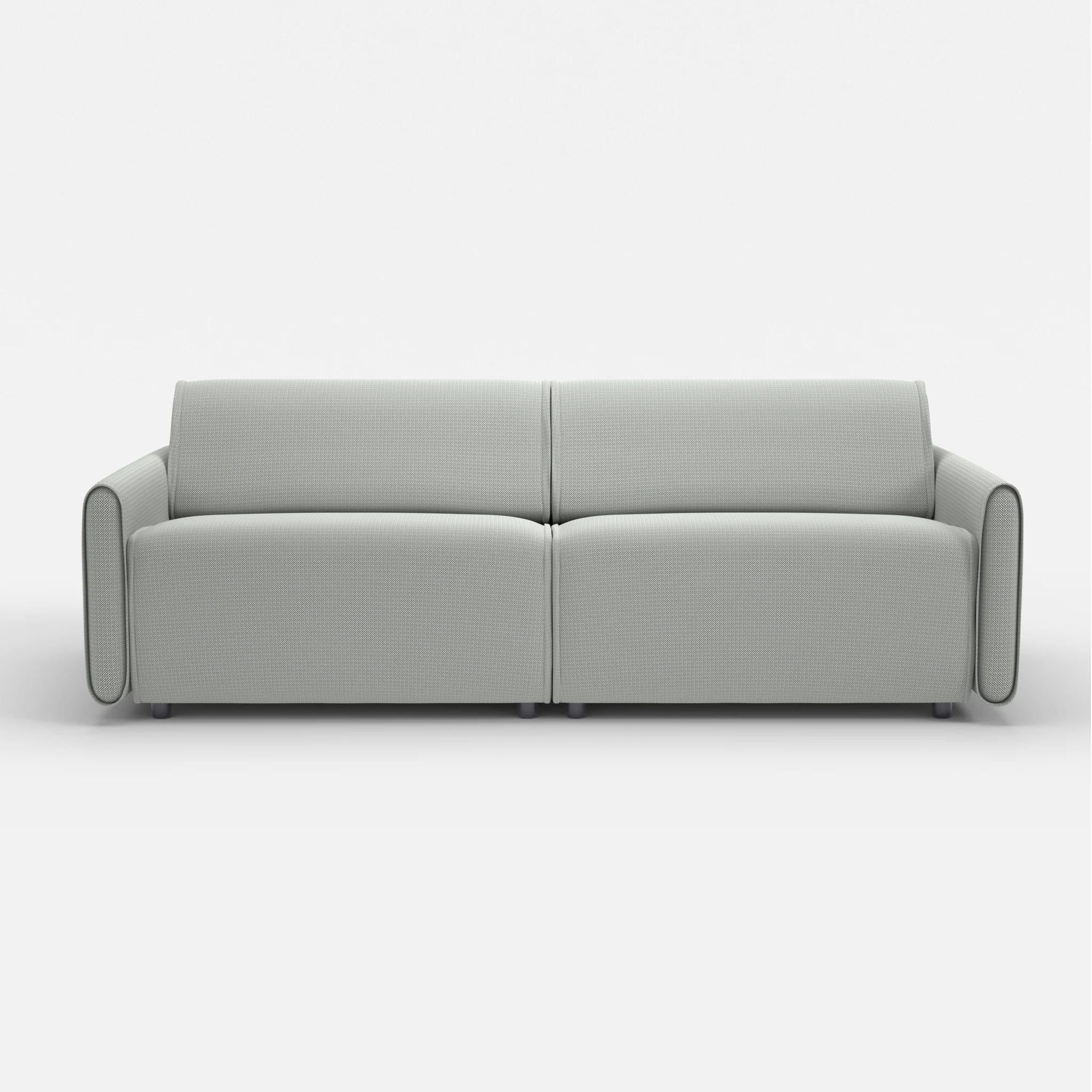 2 Sitzer Sofa Belleform mit schmaler Armlehne 3 credopepper in Dunkelgrau von vorne