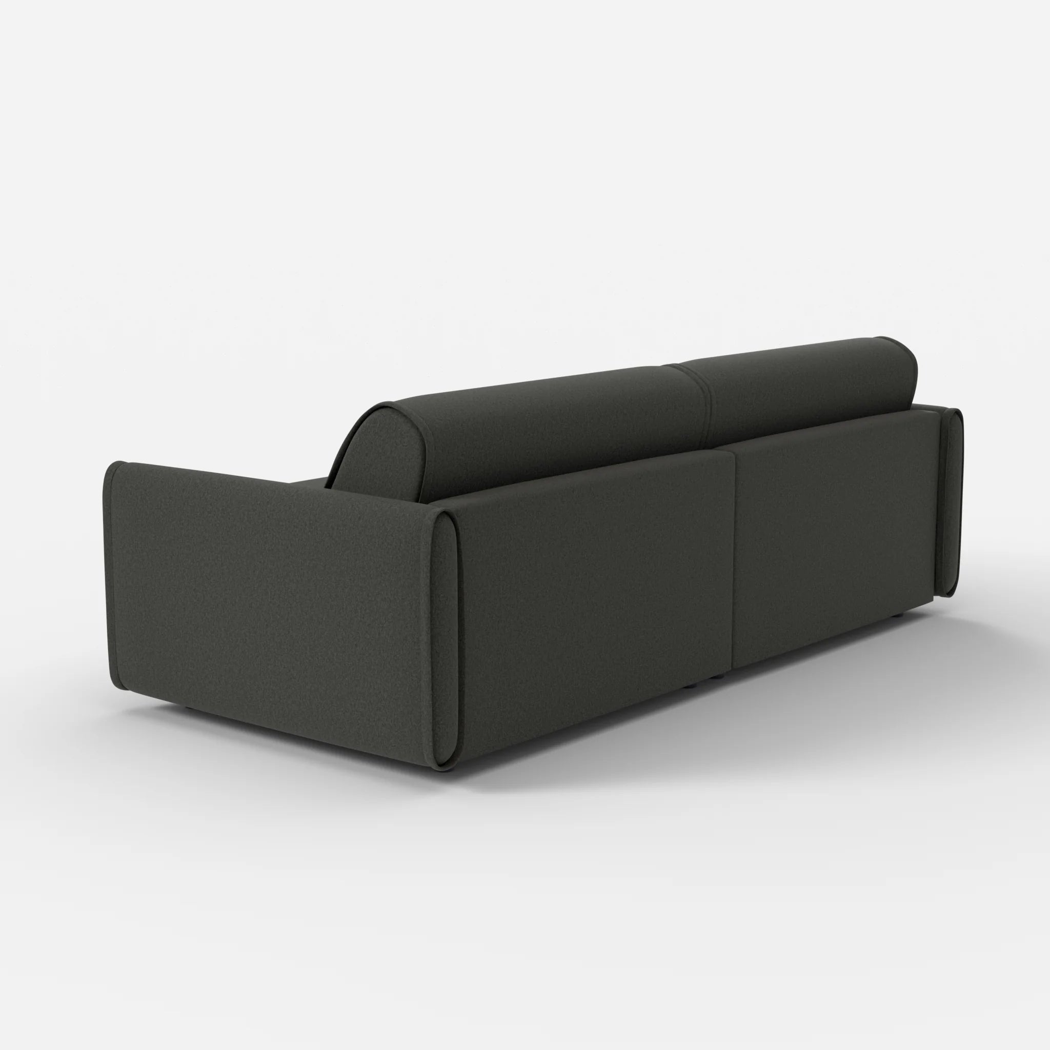 2 Sitzer Sofa Belleform mit schmaler Armlehne 3 dama0002 in Anthrazit von hinten