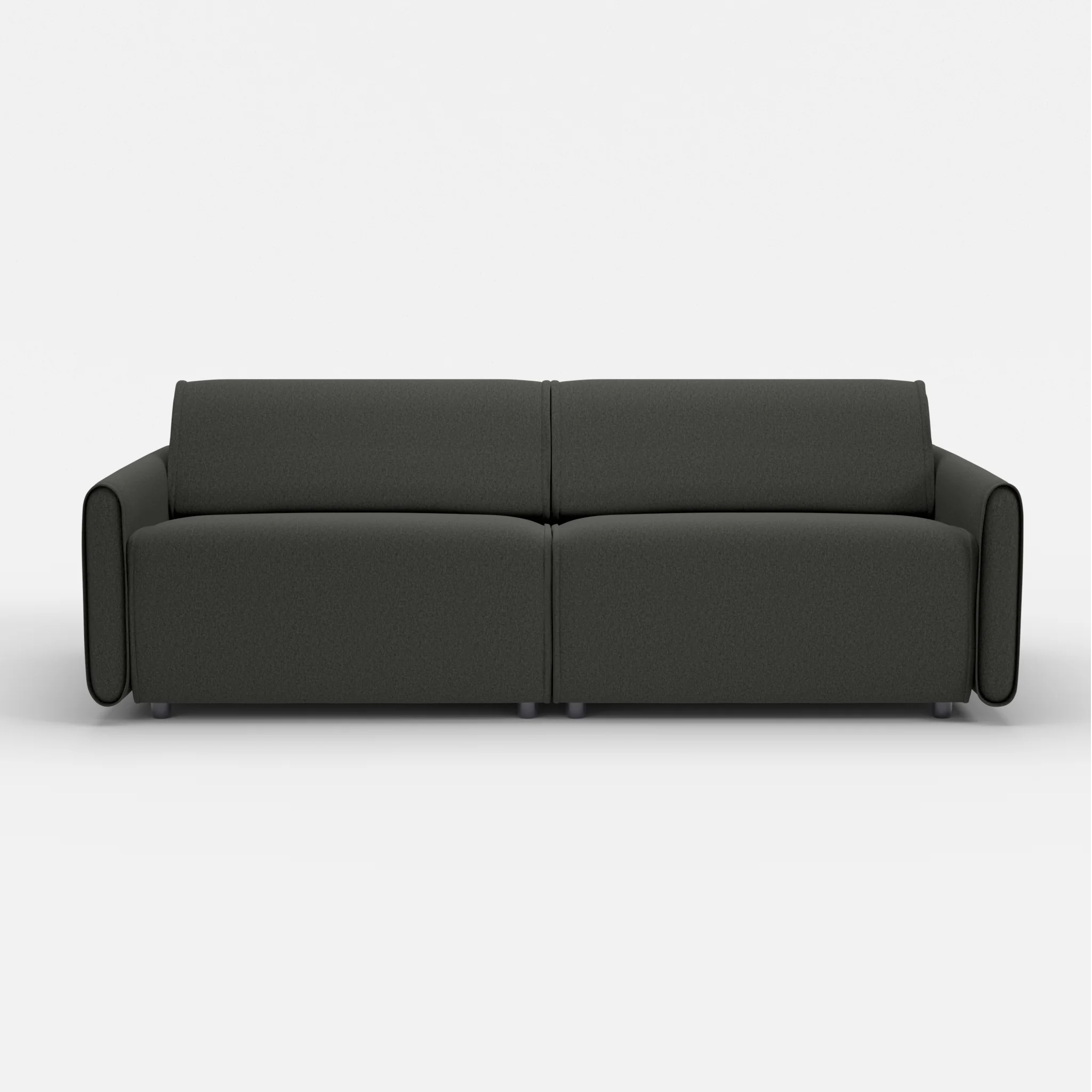 2 Sitzer Sofa Belleform mit schmaler Armlehne 3 dama0002 in Anthrazit von vorne