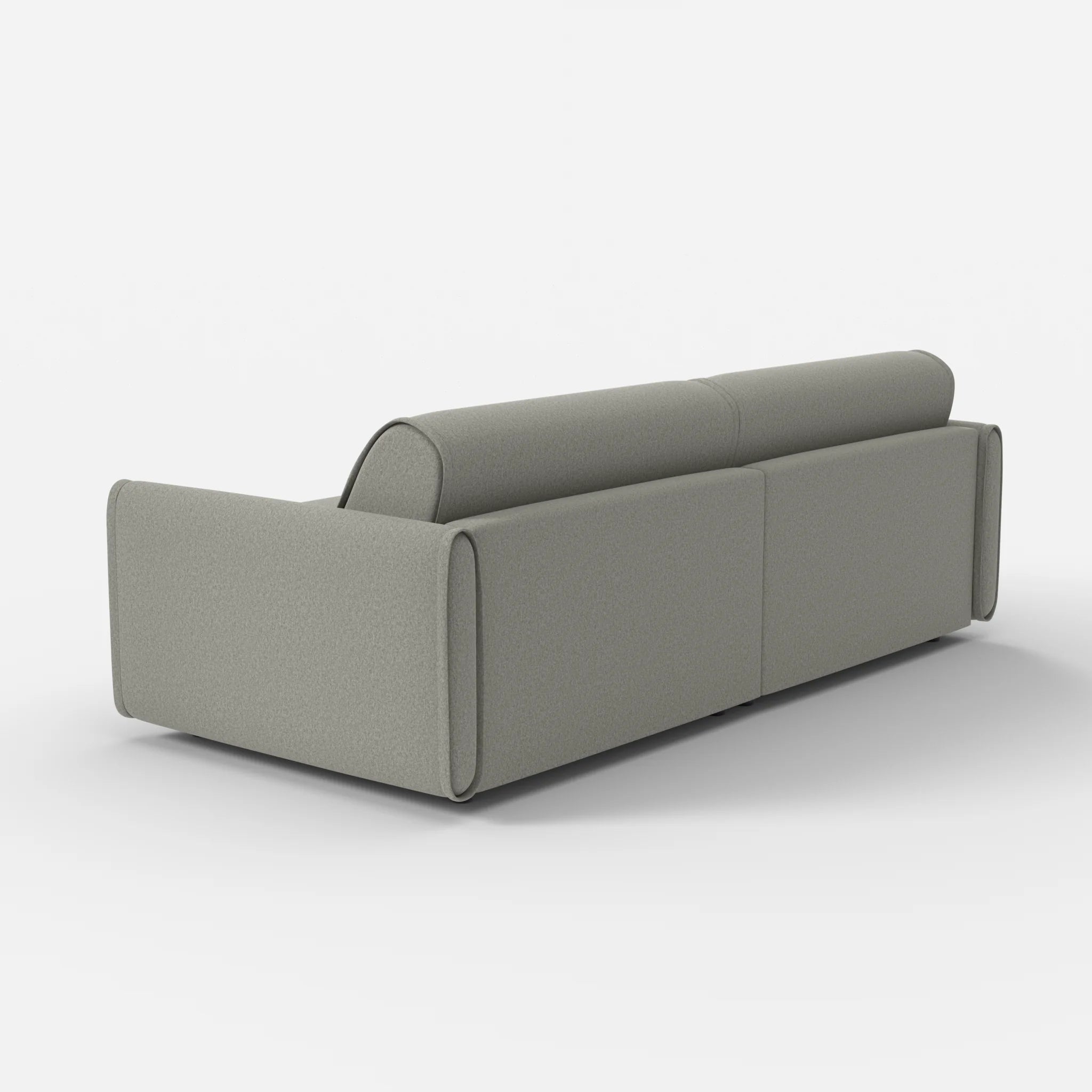 2 Sitzer Sofa Belleform mit schmaler Armlehne 3 dama0003 in Mittelgrau von hinten
