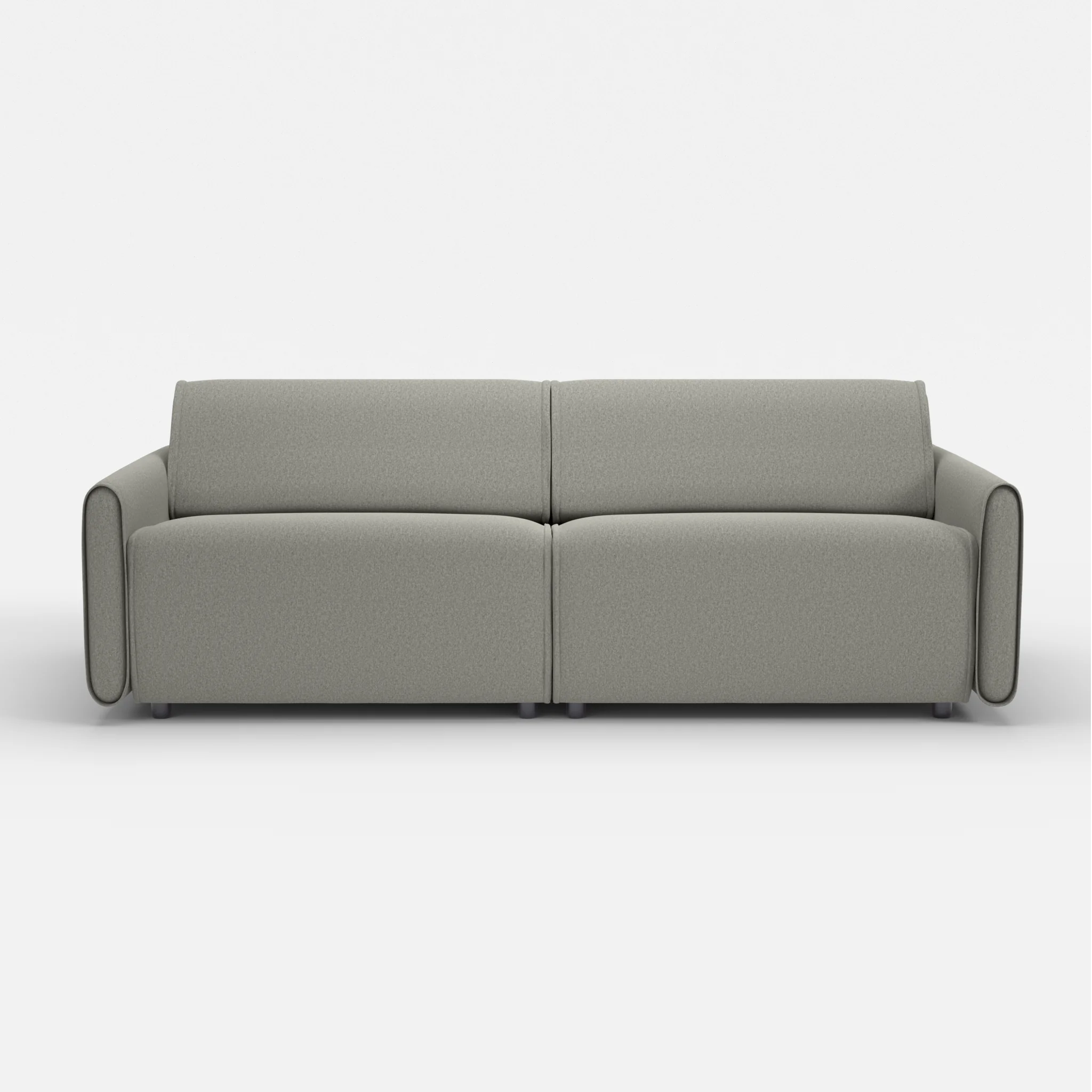 2 Sitzer Sofa Belleform mit schmaler Armlehne 3 dama0003 in Mittelgrau von vorne