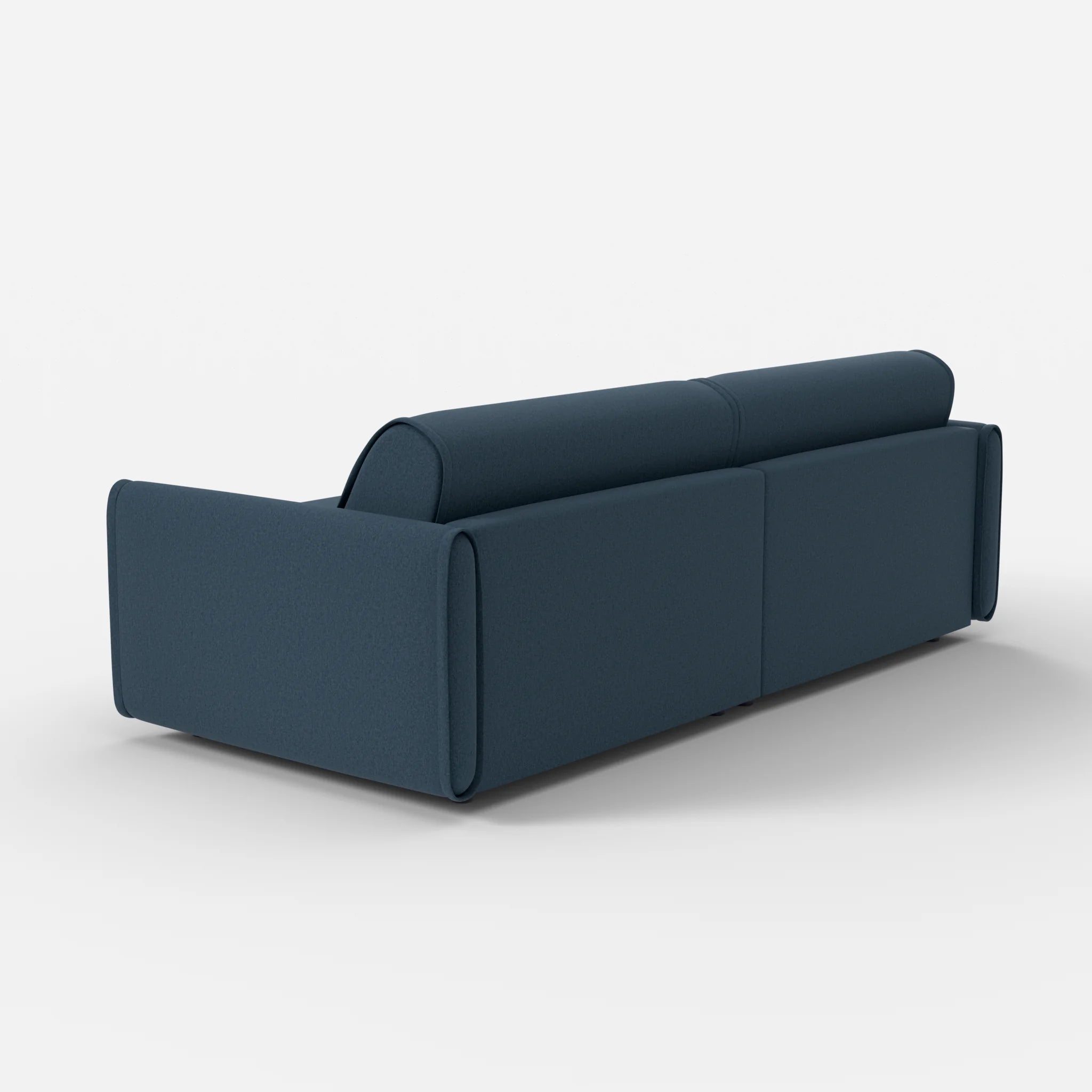 2 Sitzer Sofa Belleform mit schmaler Armlehne 3 dama0014 in Dunkelblau von hinten