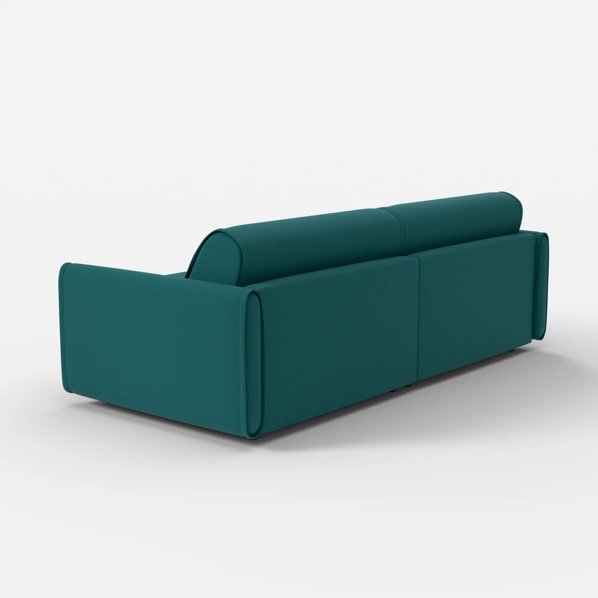2 Sitzer Sofa Belleform mit schmaler Armlehne 3 dama0018 in Türkis von hinten