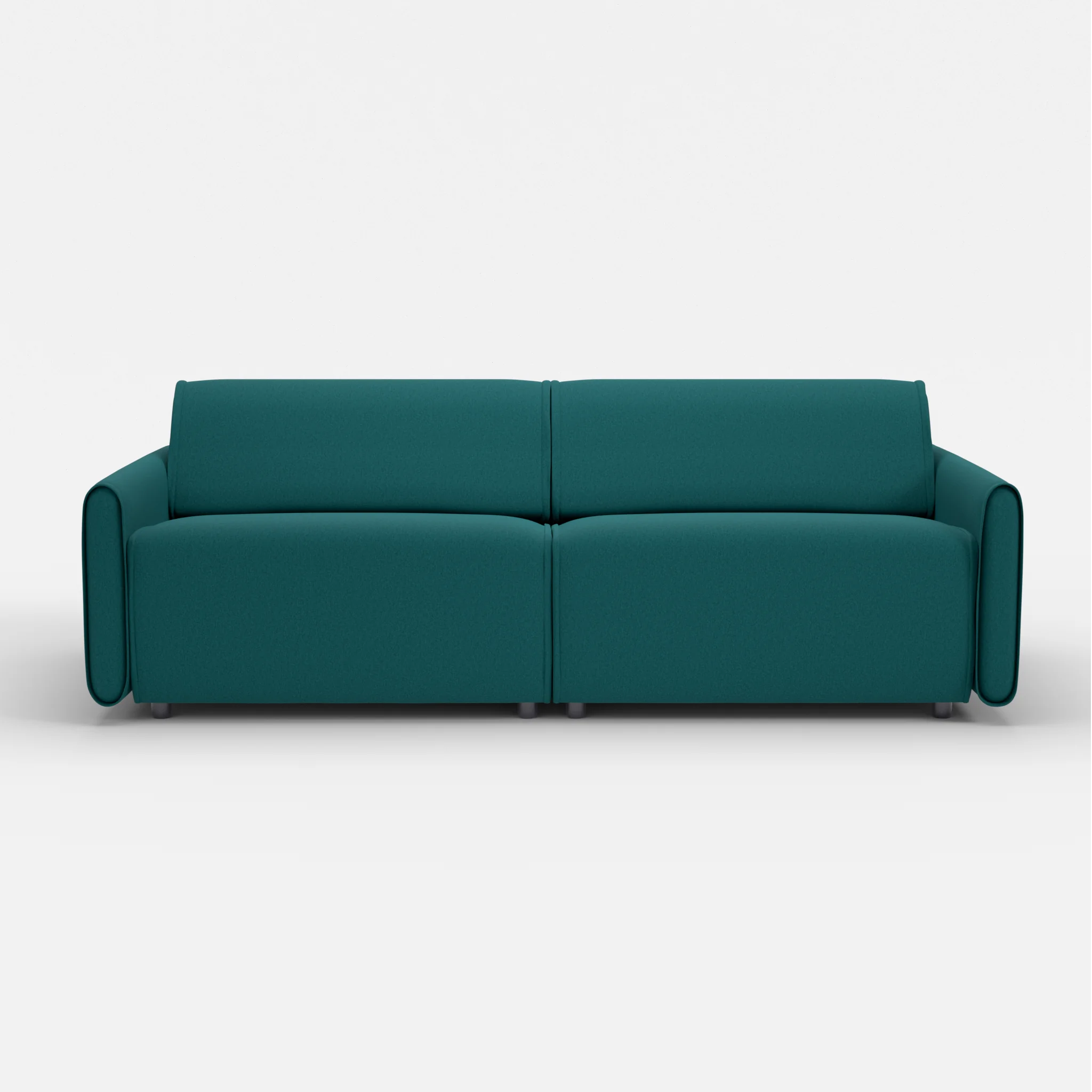 2 Sitzer Sofa Belleform mit schmaler Armlehne 3 dama0018 in Türkis von vorne