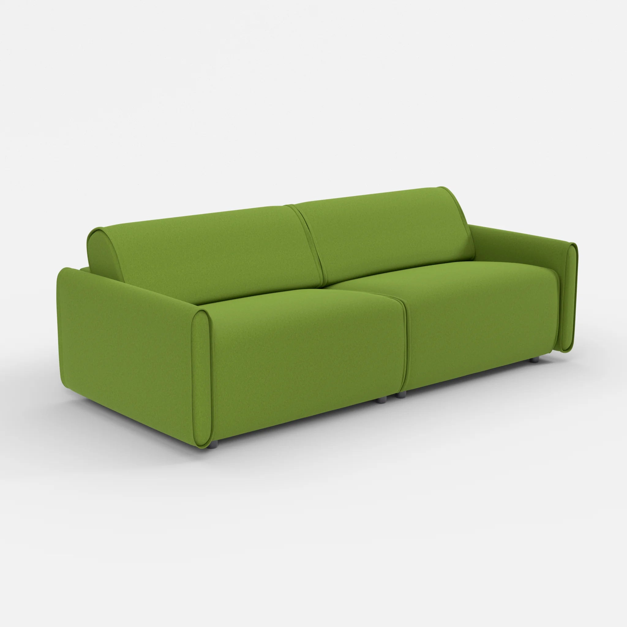 2 Sitzer Sofa Belleform mit schmaler Armlehne 3 dama0027 in Grün von der Seite
