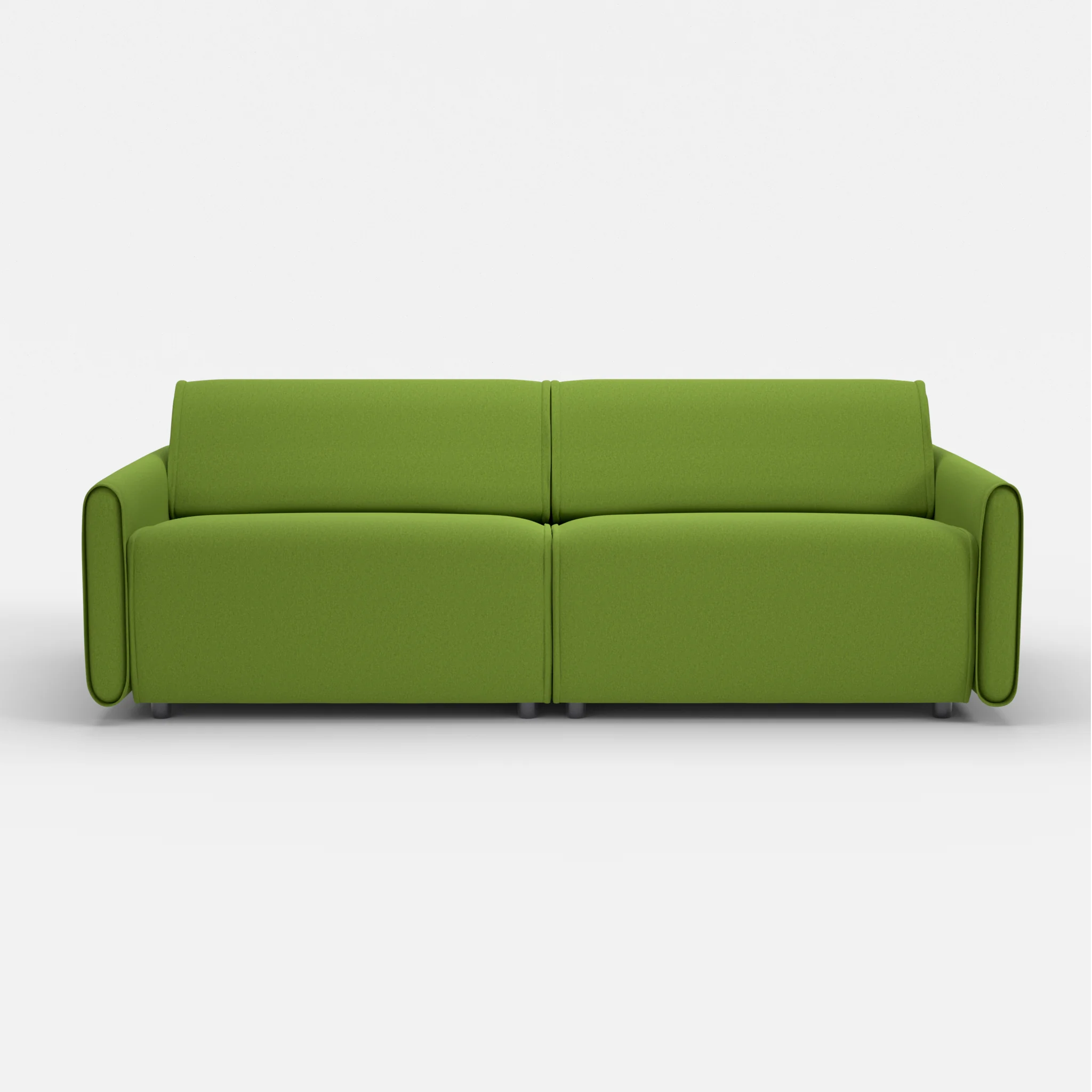 2 Sitzer Sofa Belleform mit schmaler Armlehne 3 dama0027 in Grün von vorne