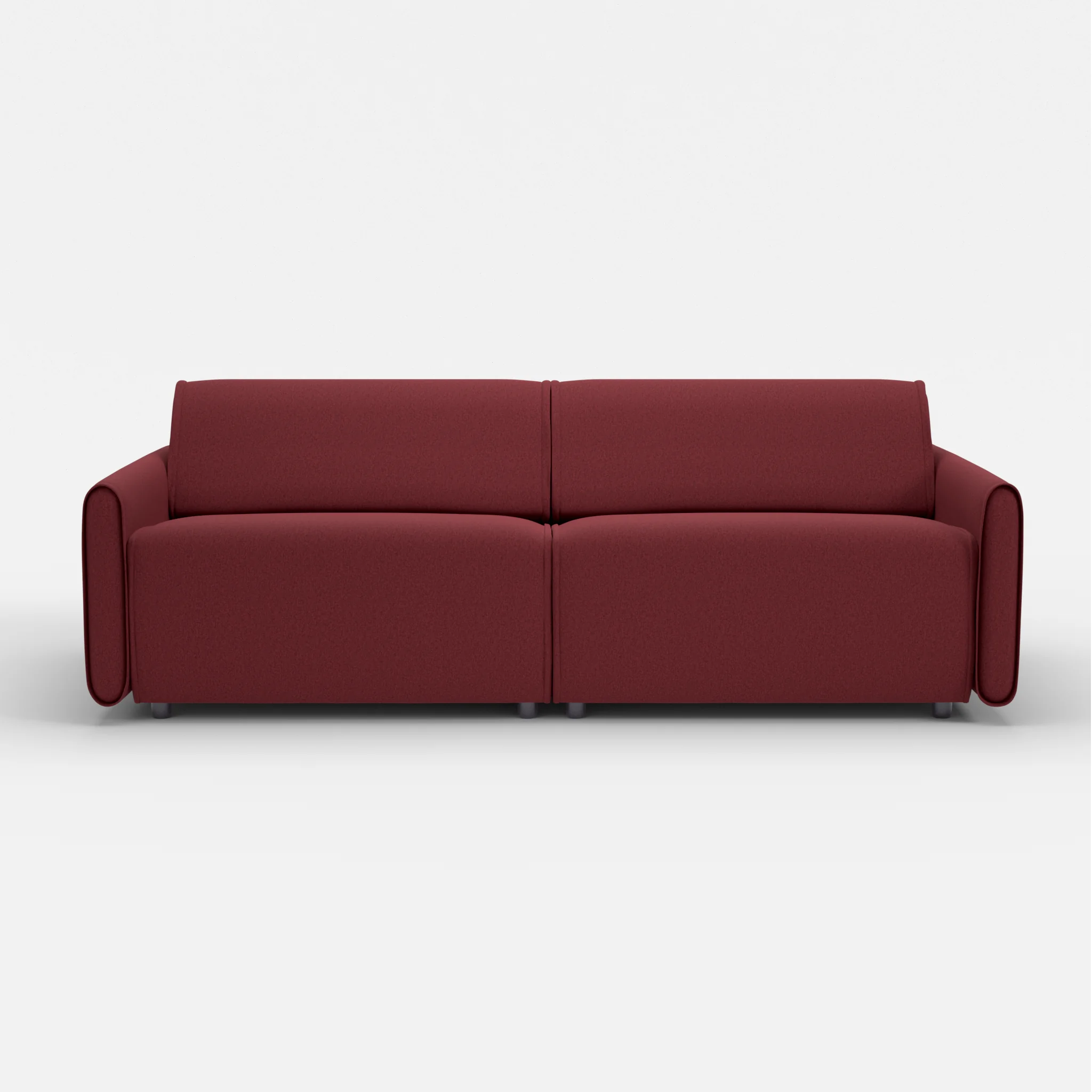 2 Sitzer Sofa Belleform mit schmaler Armlehne 3 dama0034 in Bordeaux von vorne