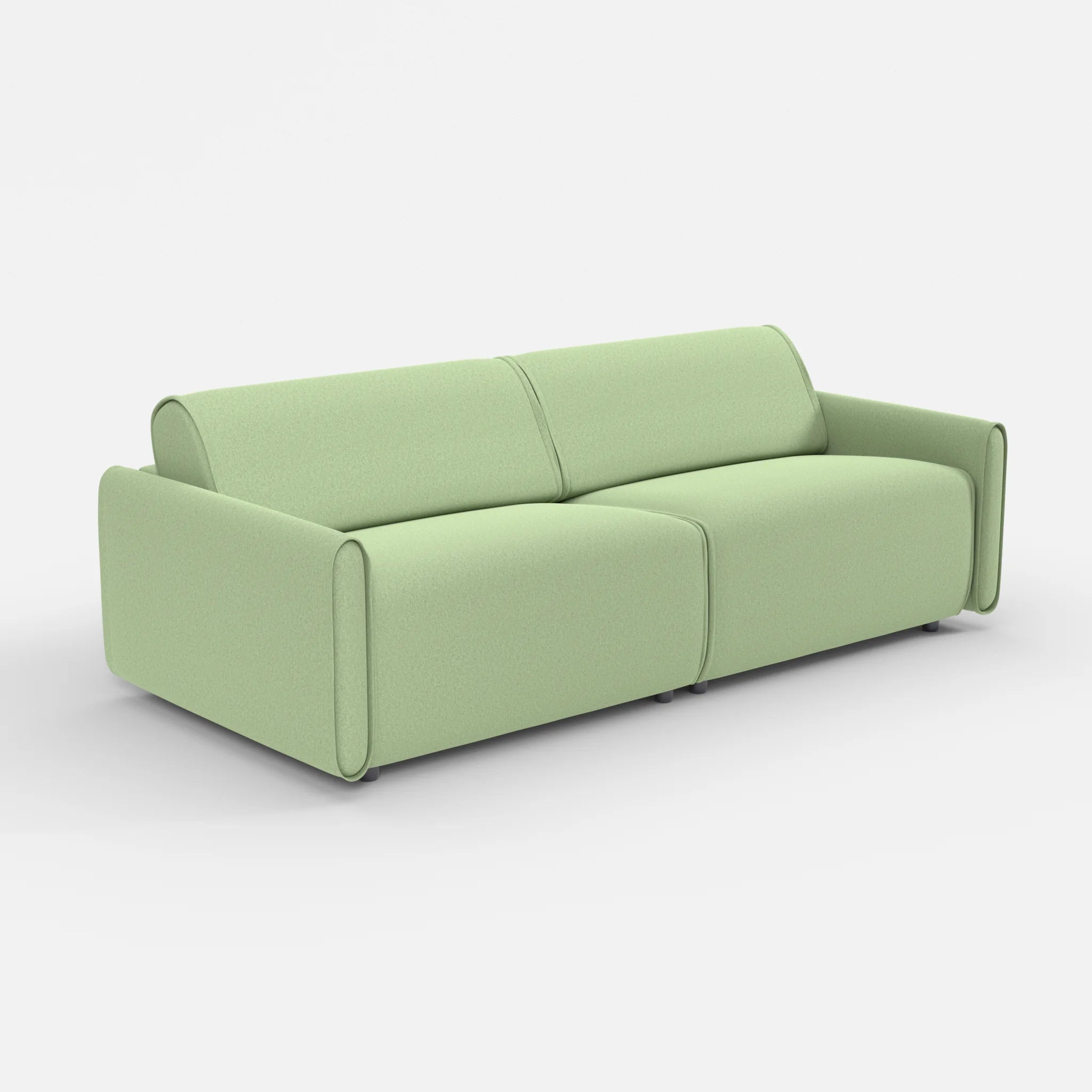 2 Sitzer Sofa Belleform mit schmaler Armlehne 3 dama0042 in Hellgrün von der Seite