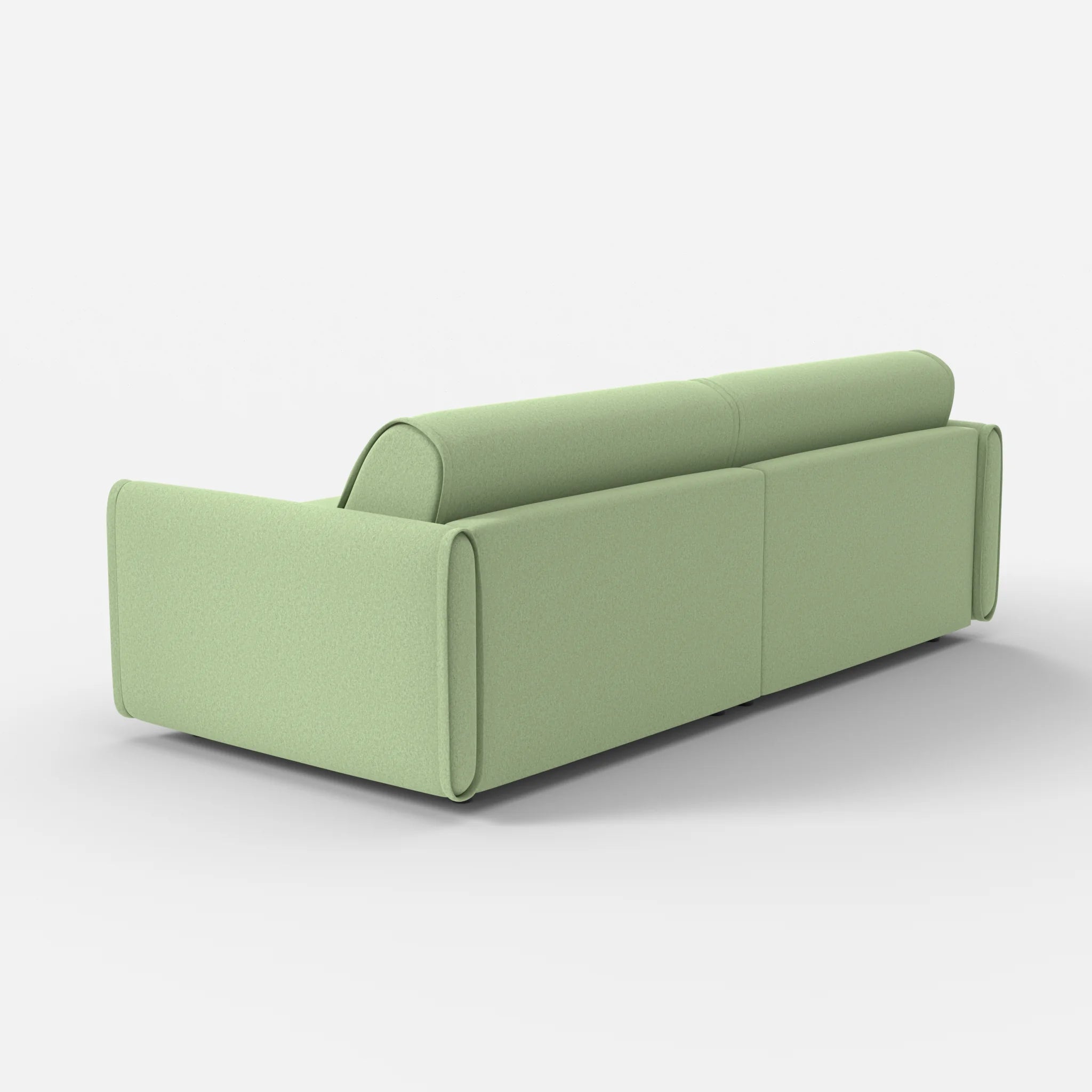 2 Sitzer Sofa Belleform mit schmaler Armlehne 3 dama0042 in Hellgrün von hinten