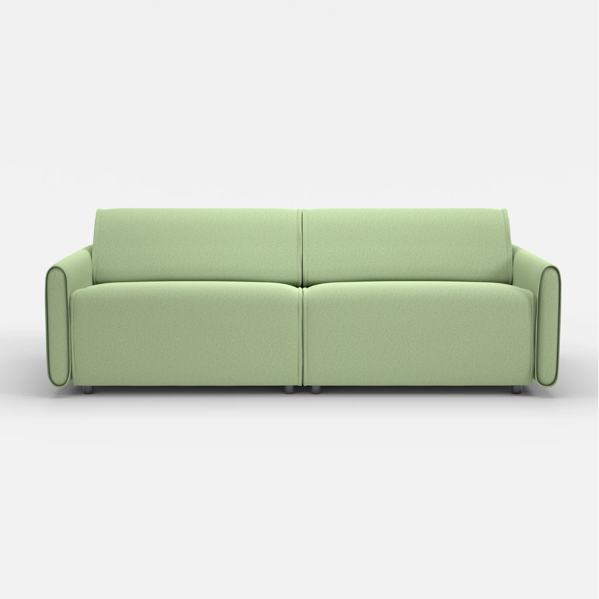 2 Sitzer Sofa Belleform mit schmaler Armlehne 3 dama0042 in Hellgrün von vorne