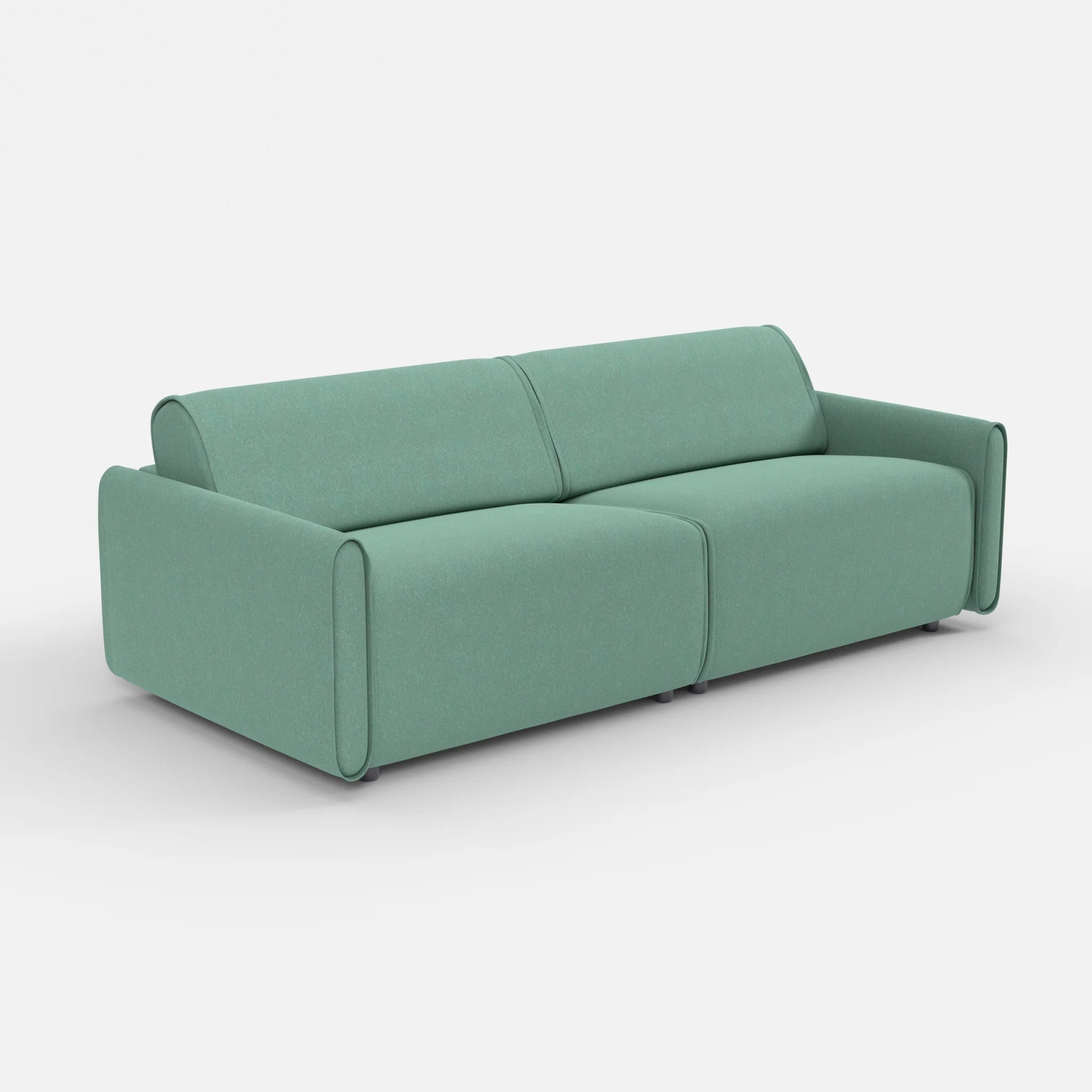 2 Sitzer Sofa Belleform mit schmaler Armlehne 3 dama0045 in Türkis von der Seite