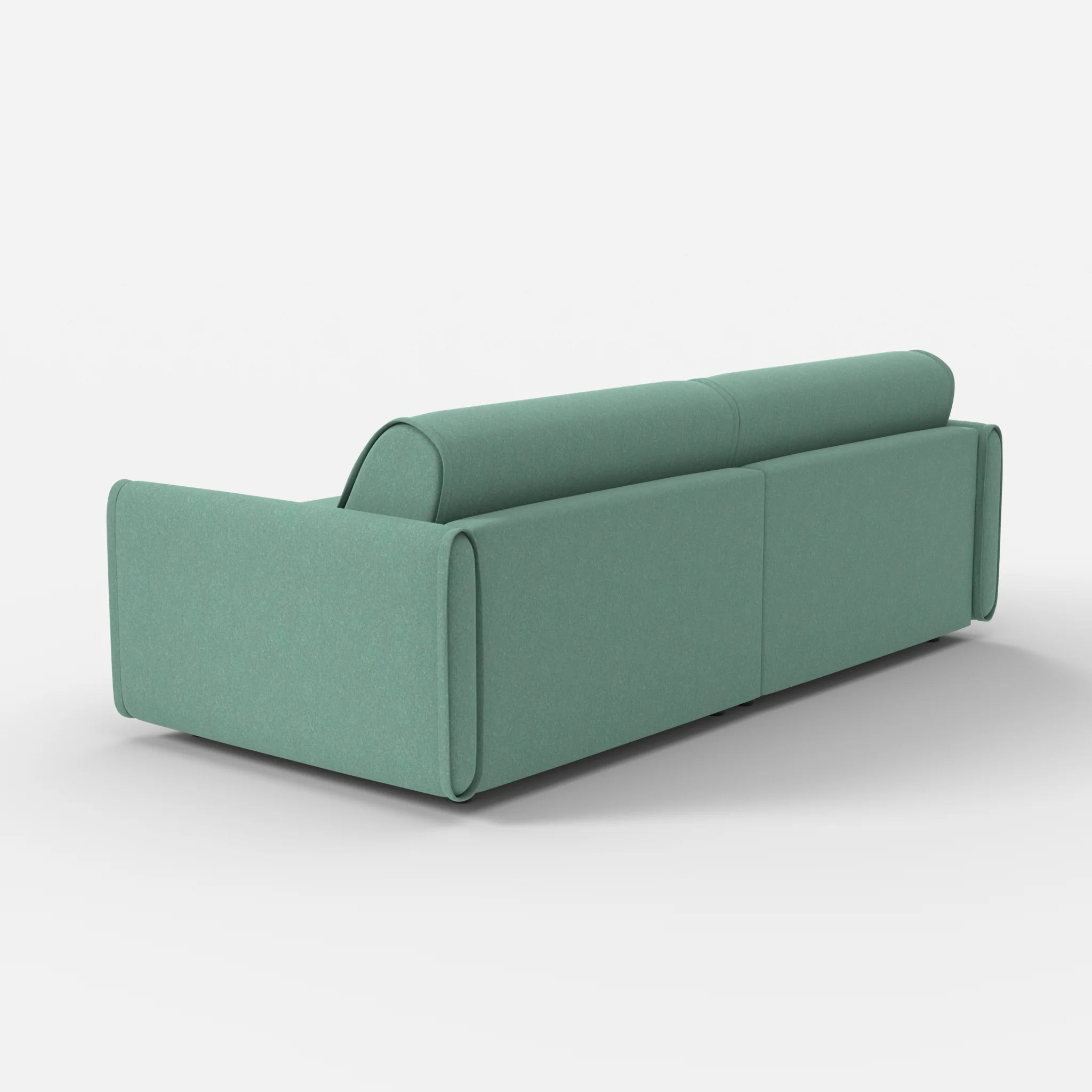 2 Sitzer Sofa Belleform mit schmaler Armlehne 3 dama0045 in Türkis von hinten
