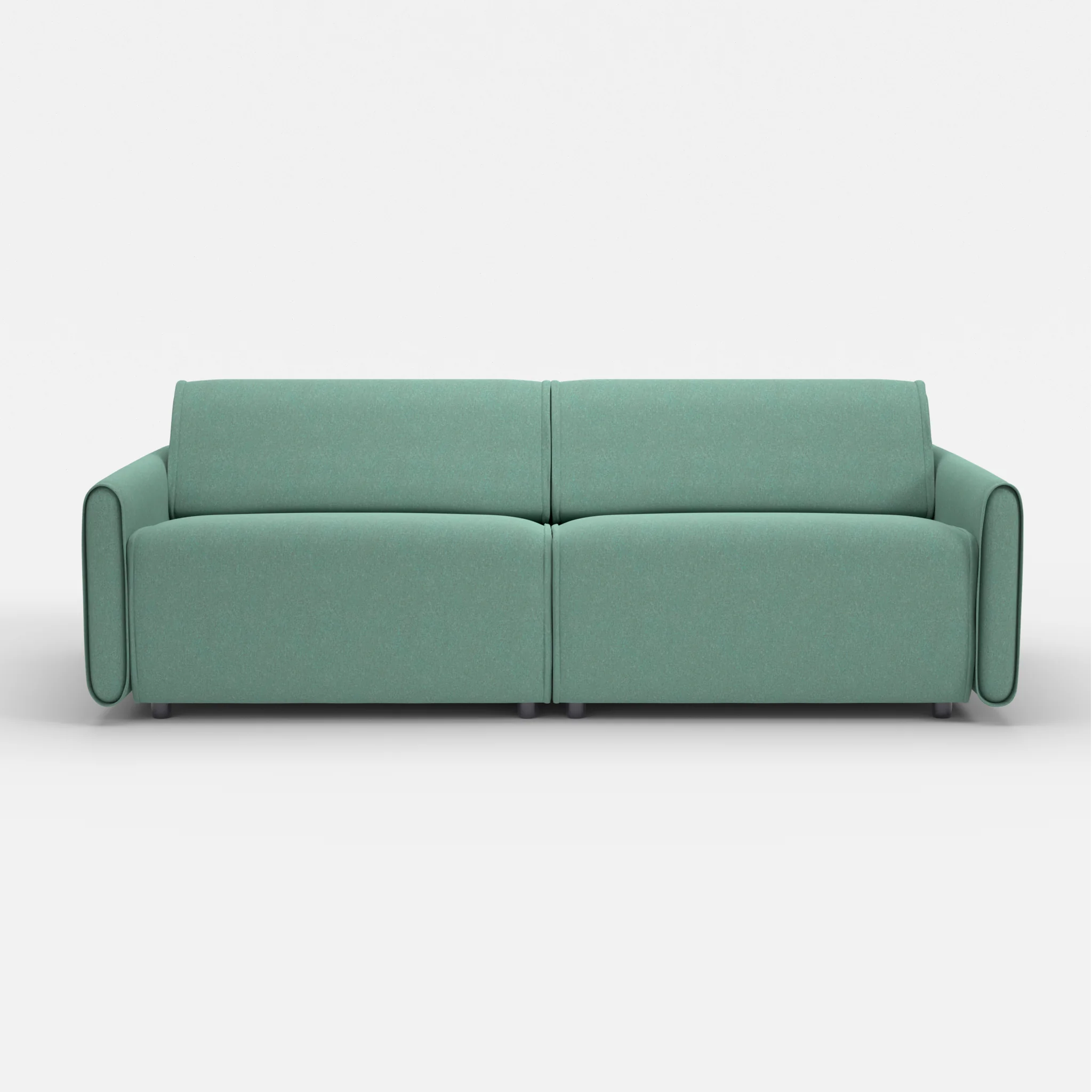 2 Sitzer Sofa Belleform mit schmaler Armlehne 3 dama0045 in Türkis von vorne