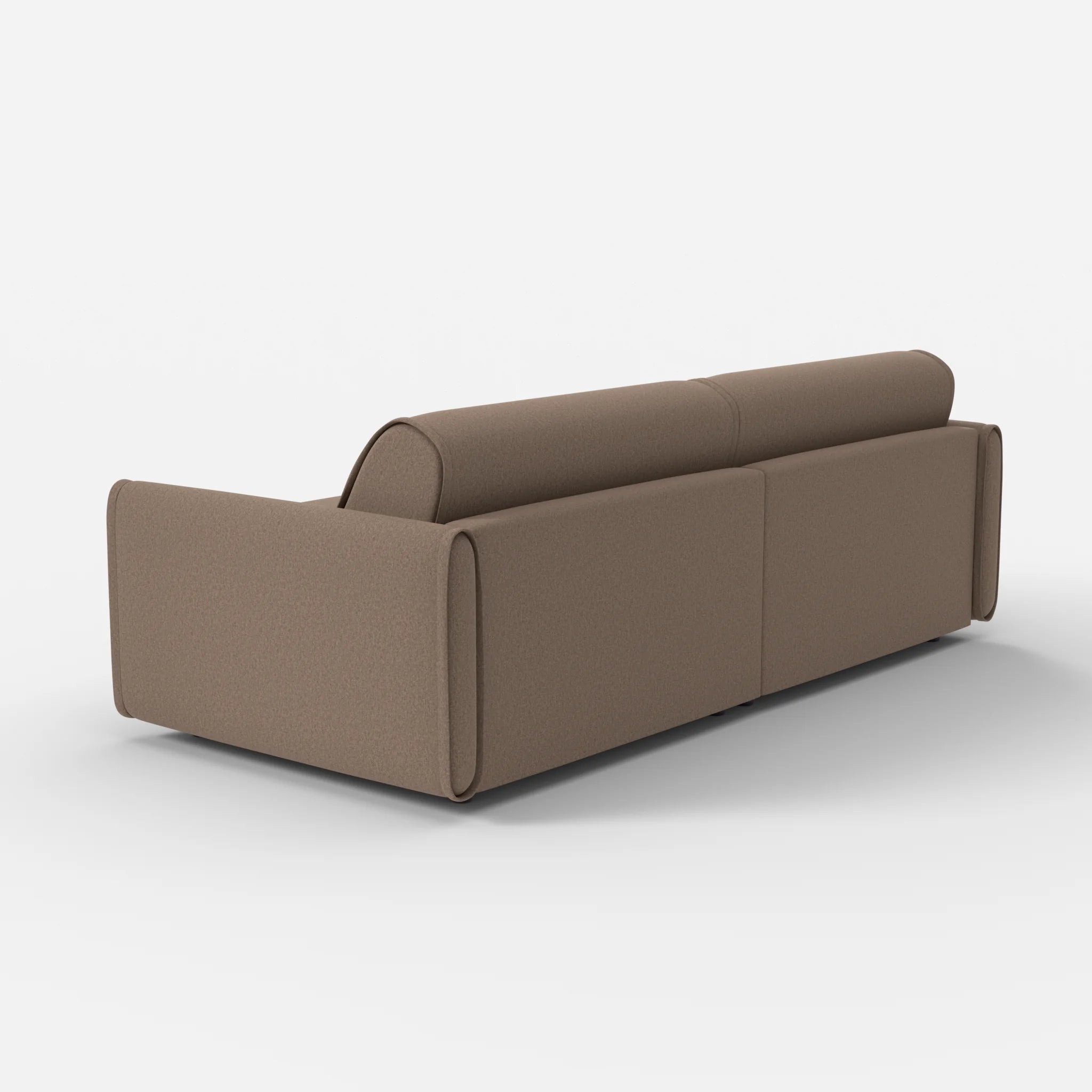 2 Sitzer Sofa Belleform mit schmaler Armlehne 3 dama0051 in Braun von hinten