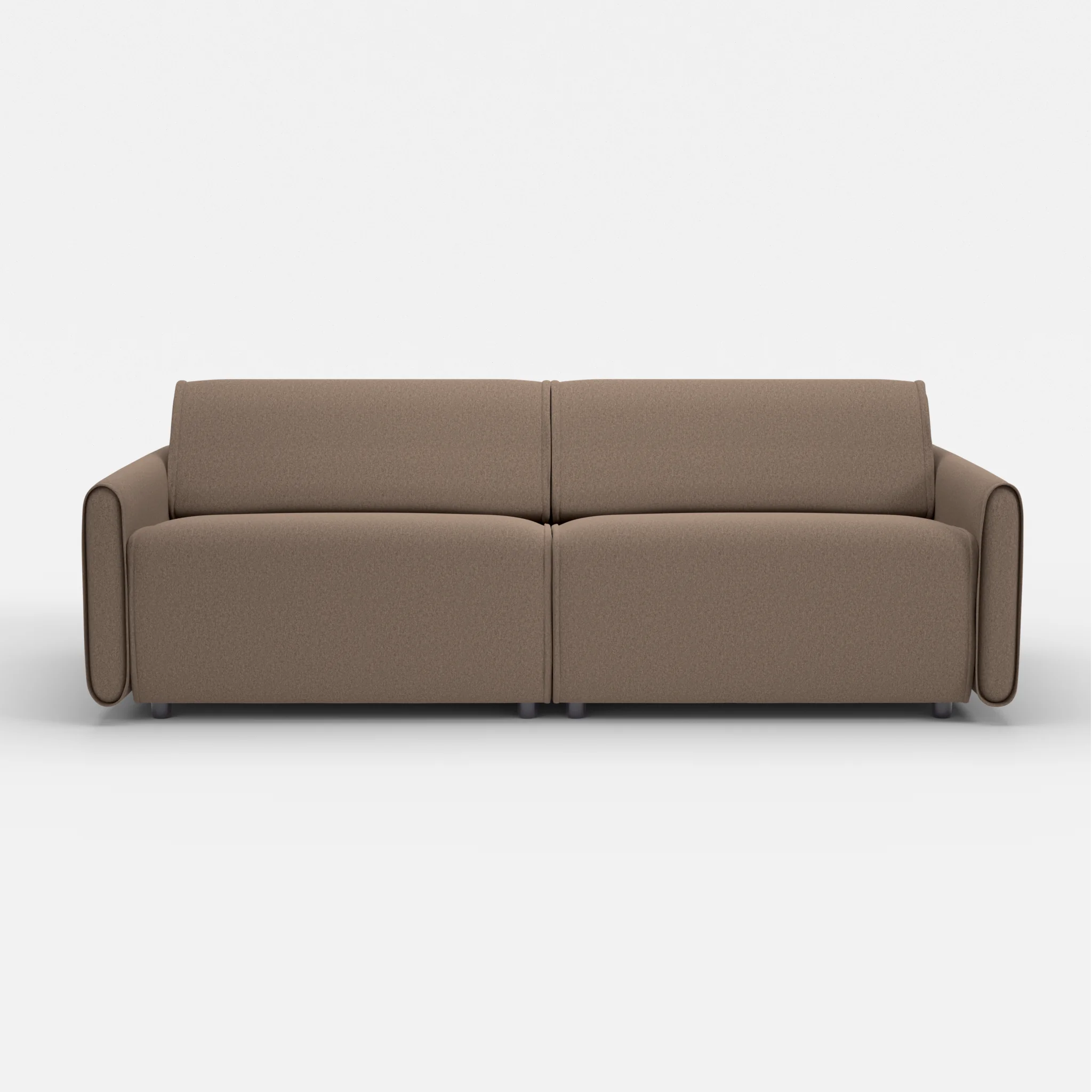 2 Sitzer Sofa Belleform mit schmaler Armlehne 3 dama0051 in Braun von vorne