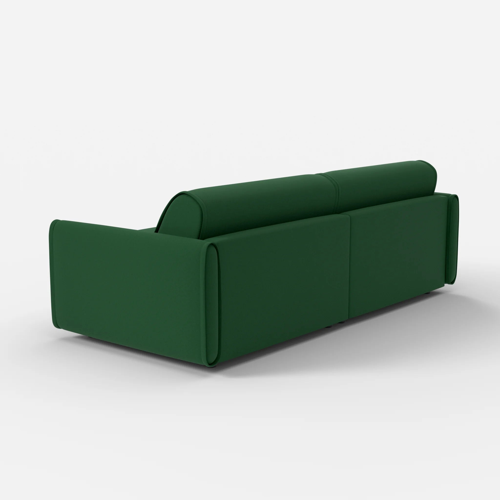 2 Sitzer Sofa Belleform mit schmaler Armlehne 3 dama0052 in Dunkelgrün von hinten