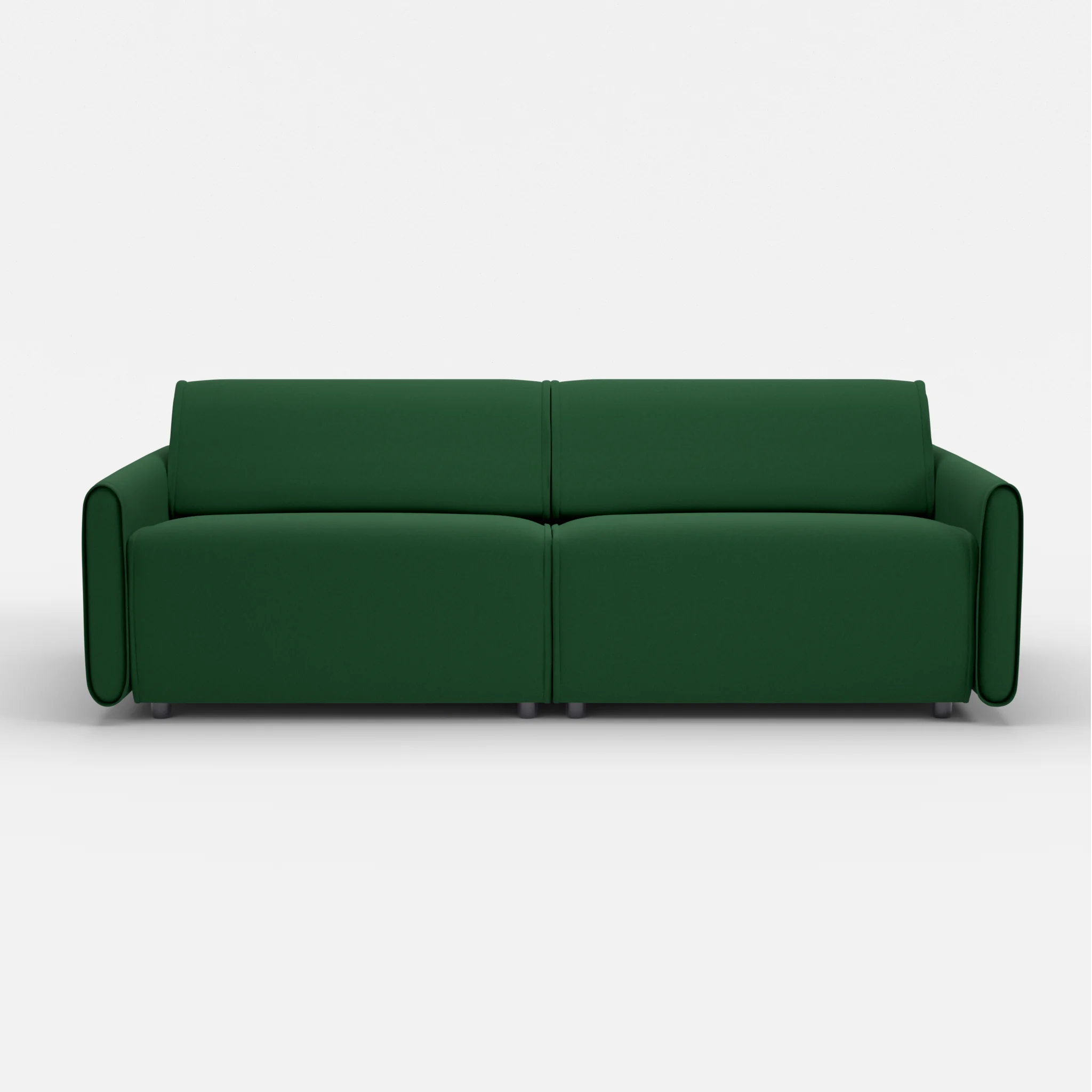 2 Sitzer Sofa Belleform mit schmaler Armlehne 3 dama0052 in Dunkelgrün von vorne