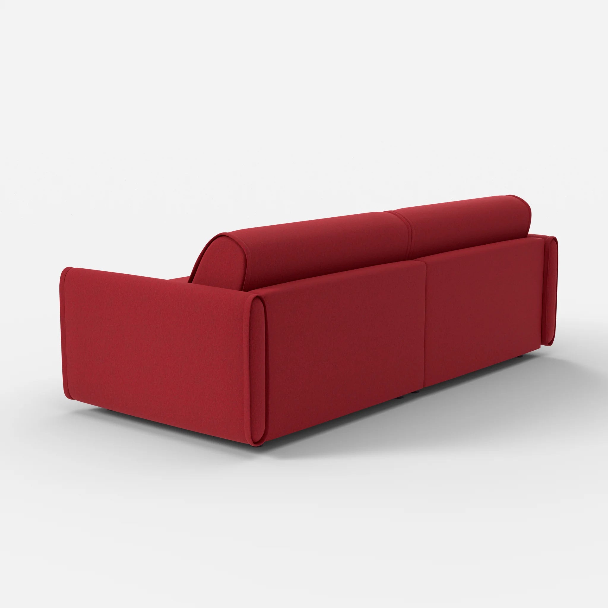 2 Sitzer Sofa Belleform mit schmaler Armlehne 3 dama0053 in Rot von hinten