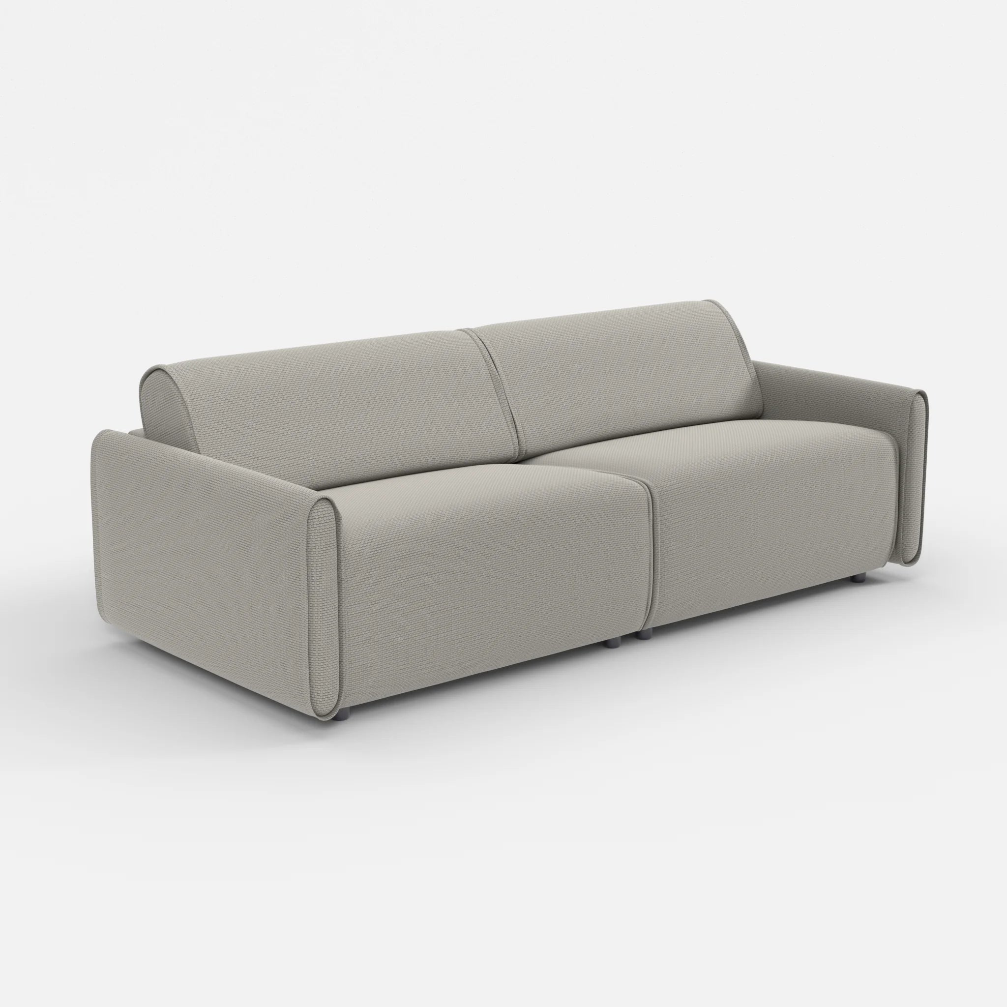 2 Sitzer Sofa Belleform mit schmaler Armlehne 3 nabucco1003 in Hellgrau von der Seite