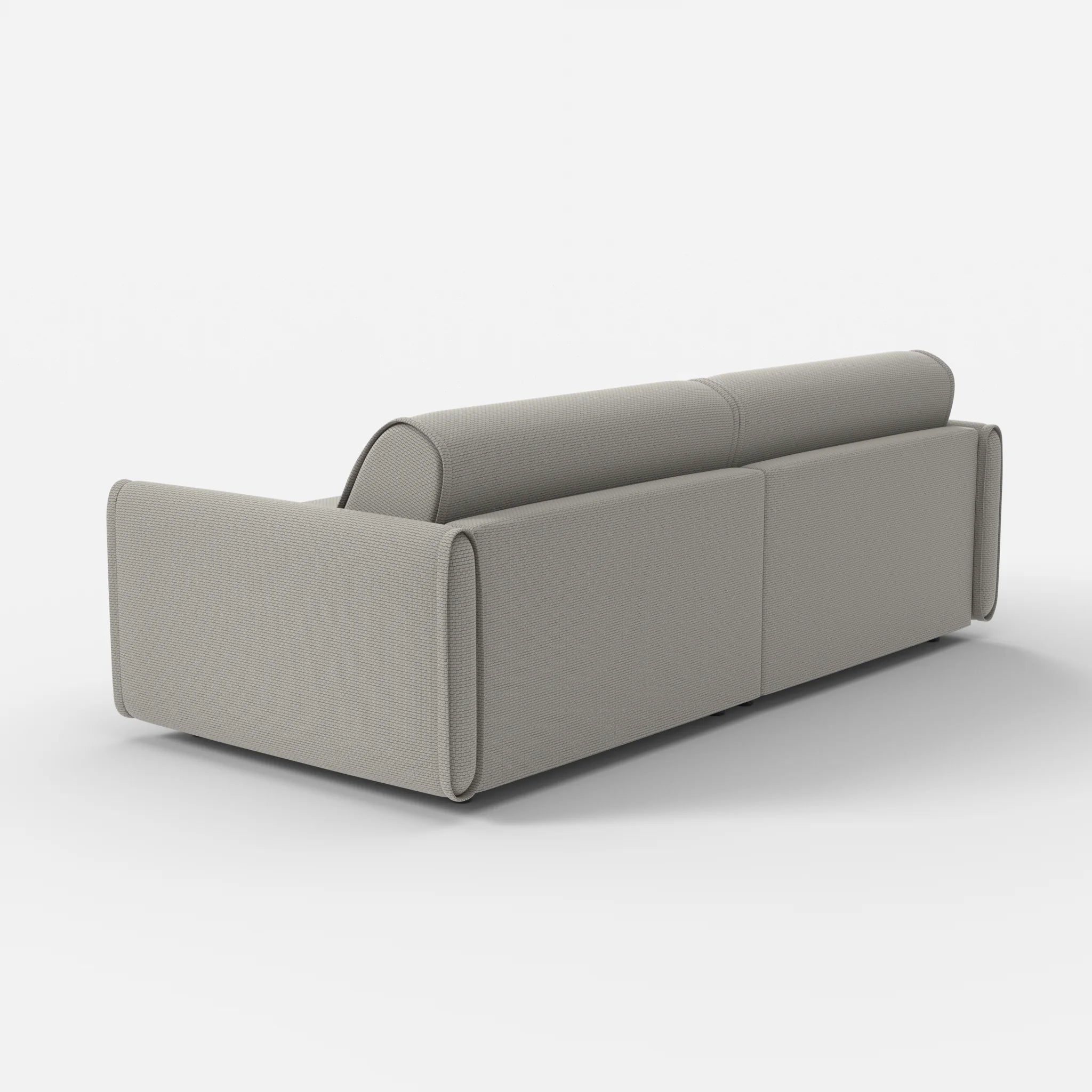 2 Sitzer Sofa Belleform mit schmaler Armlehne 3 nabucco1003 in Hellgrau von hinten