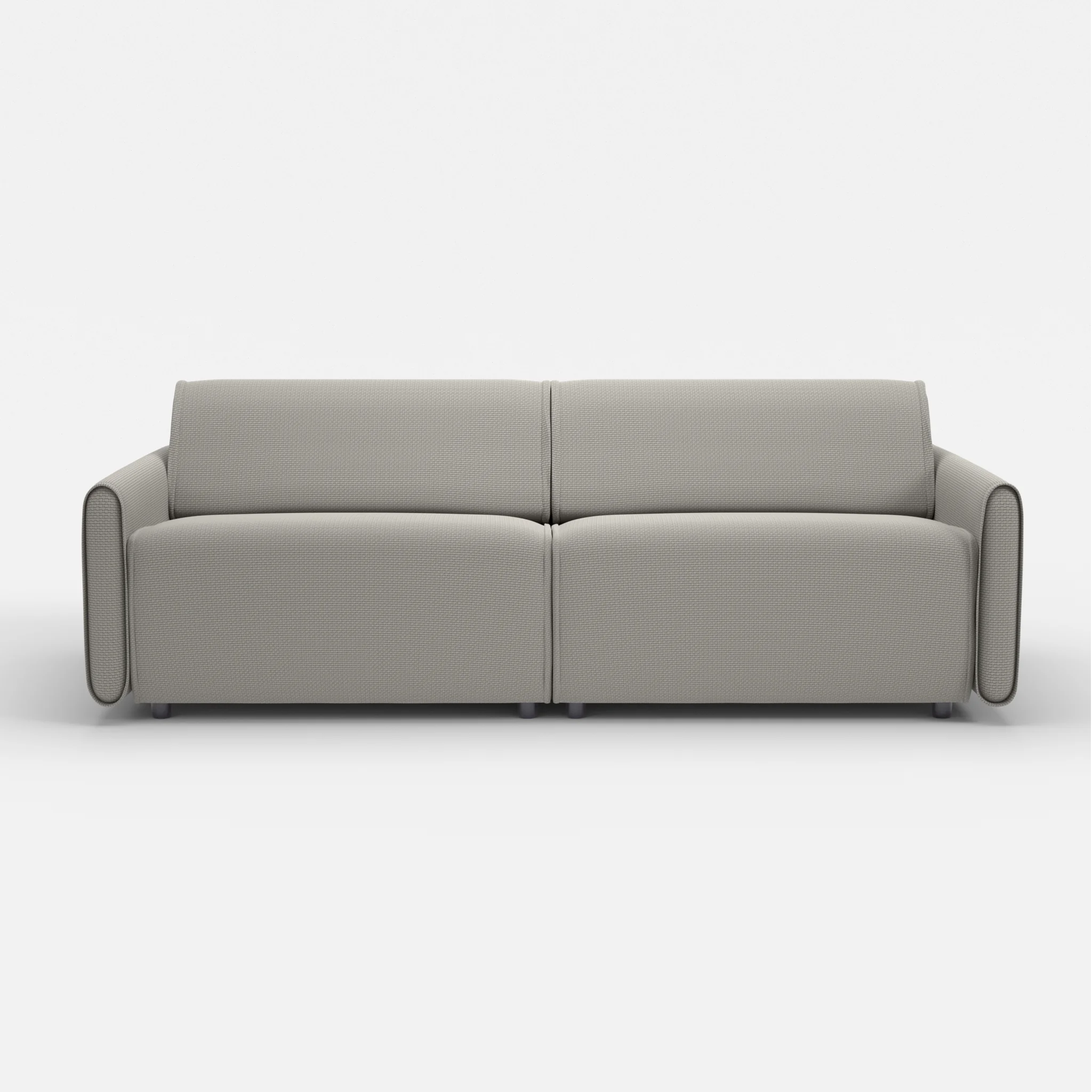 2 Sitzer Sofa Belleform mit schmaler Armlehne 3 nabucco1003 in Hellgrau von vorne