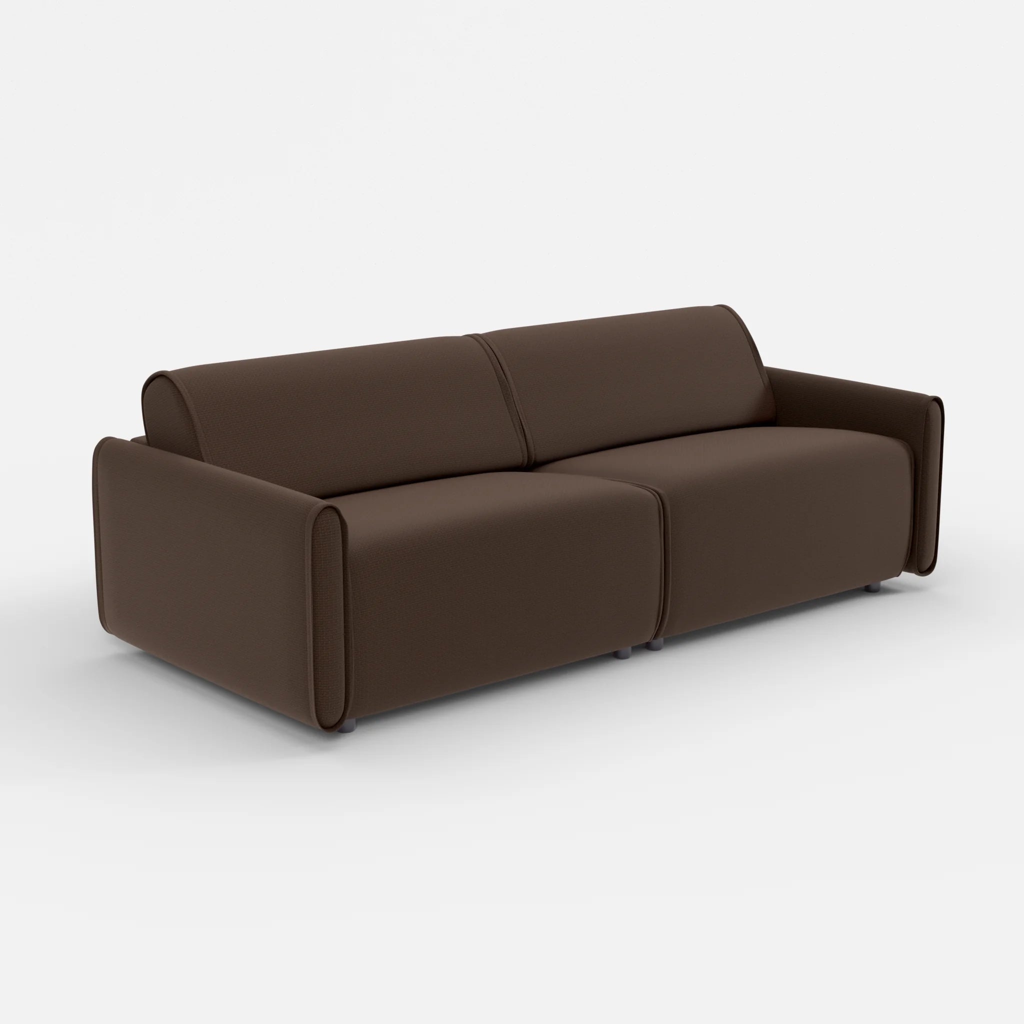 2 Sitzer Sofa Belleform mit schmaler Armlehne 3 nabucco2022 in Dunkelbraun von der Seite