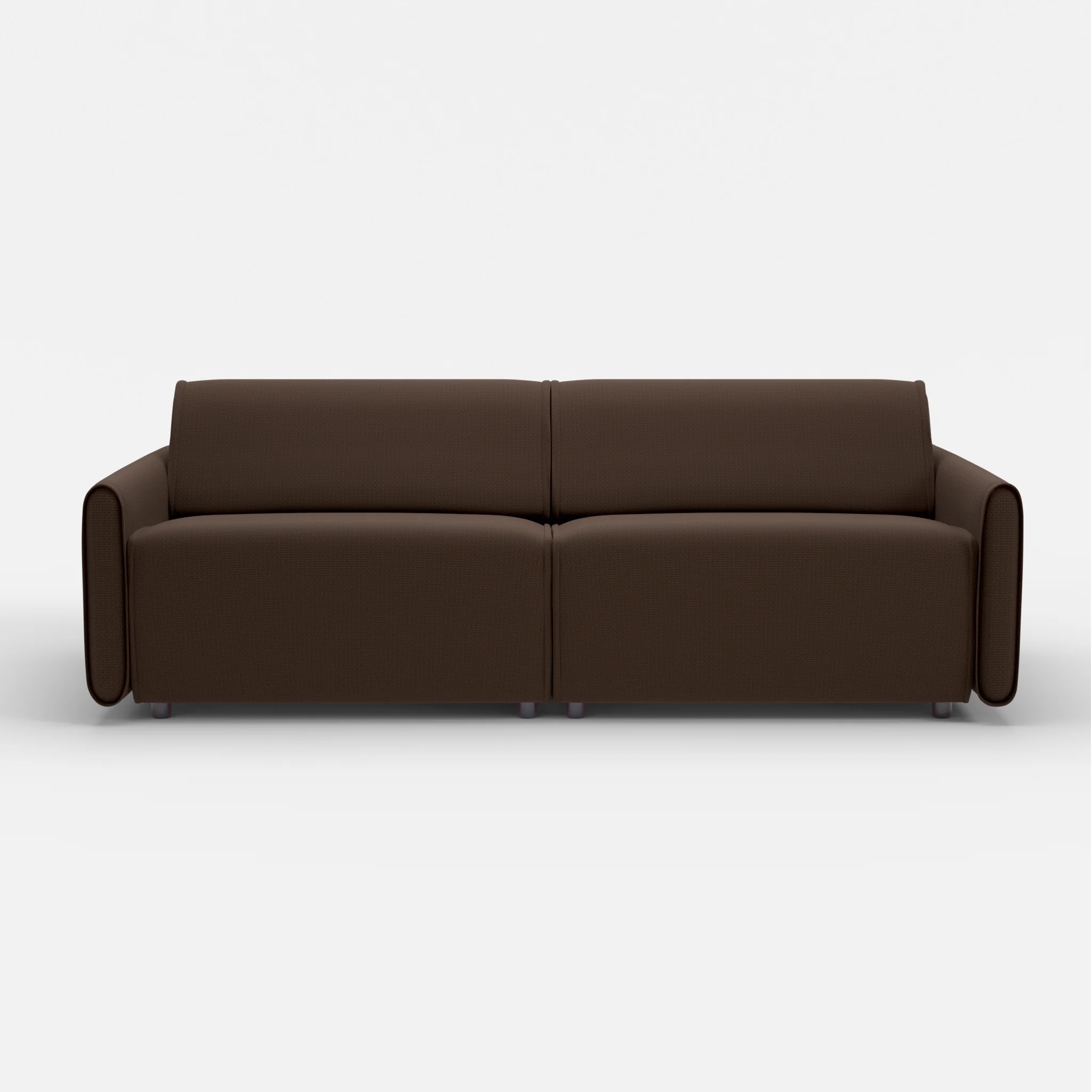 2 Sitzer Sofa Belleform mit schmaler Armlehne 3 nabucco2022 in Dunkelbraun von vorne