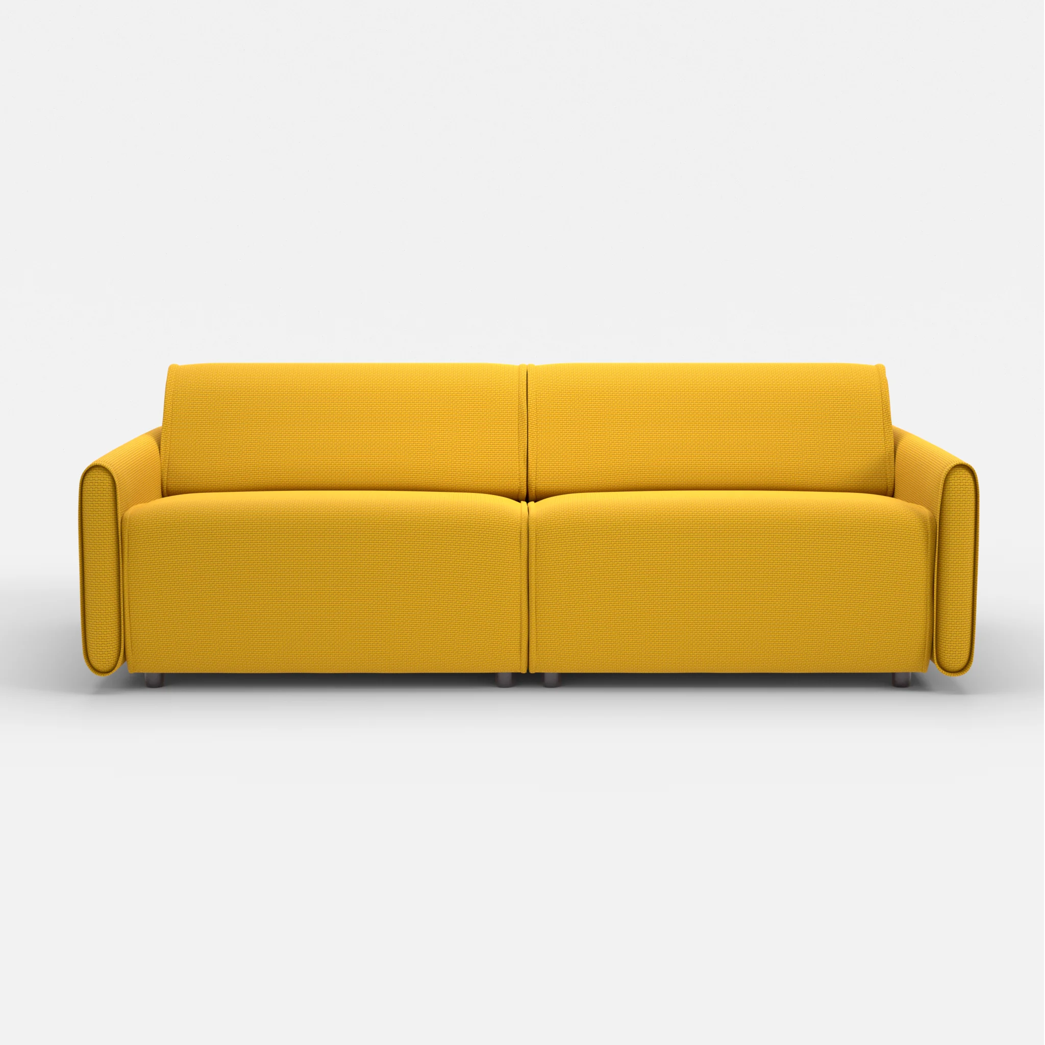 2 Sitzer Sofa Belleform mit schmaler Armlehne 3 nabucco3019 in Curry von vorne
