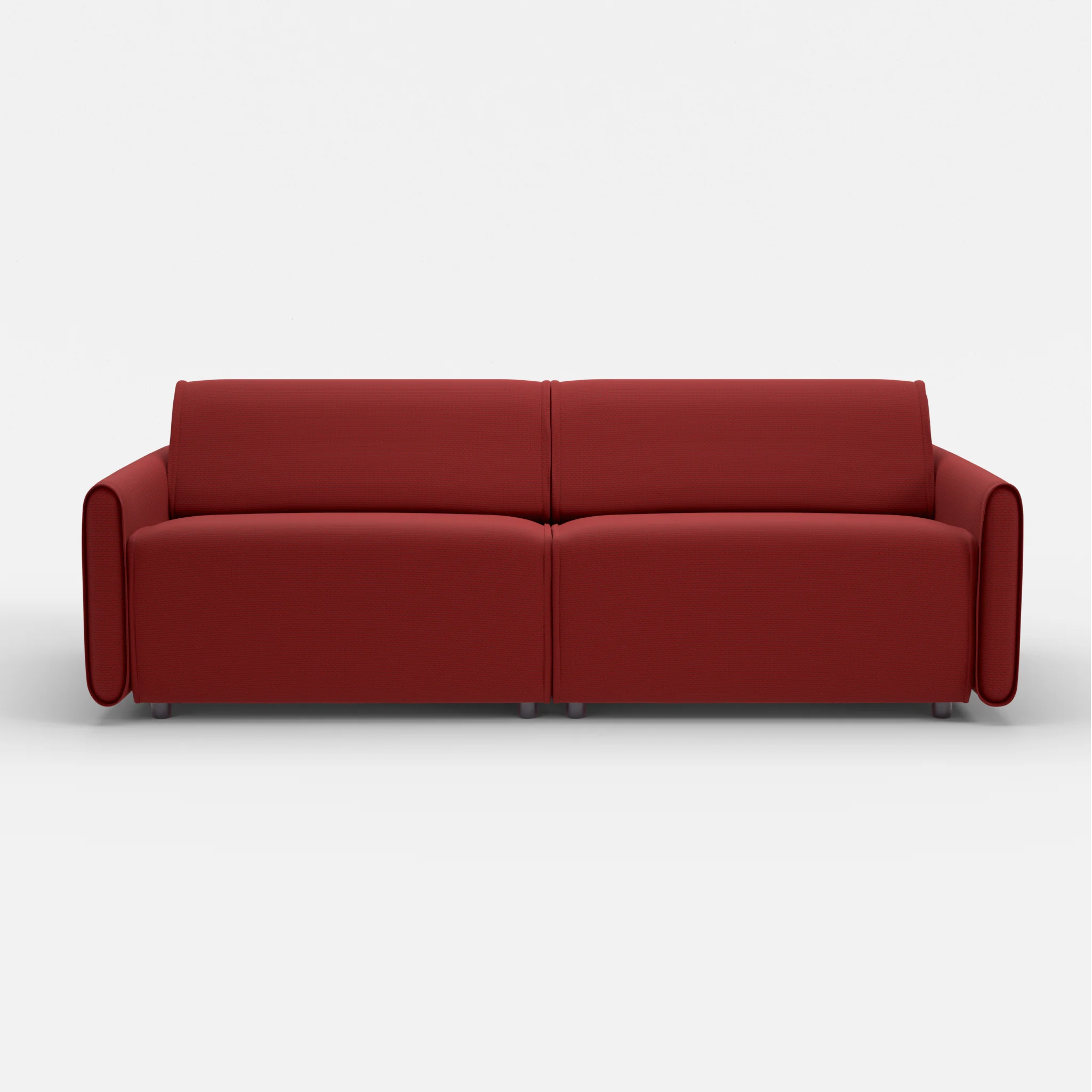 2 Sitzer Sofa Belleform mit schmaler Armlehne 3 nabucco4021 in Rot von vorne