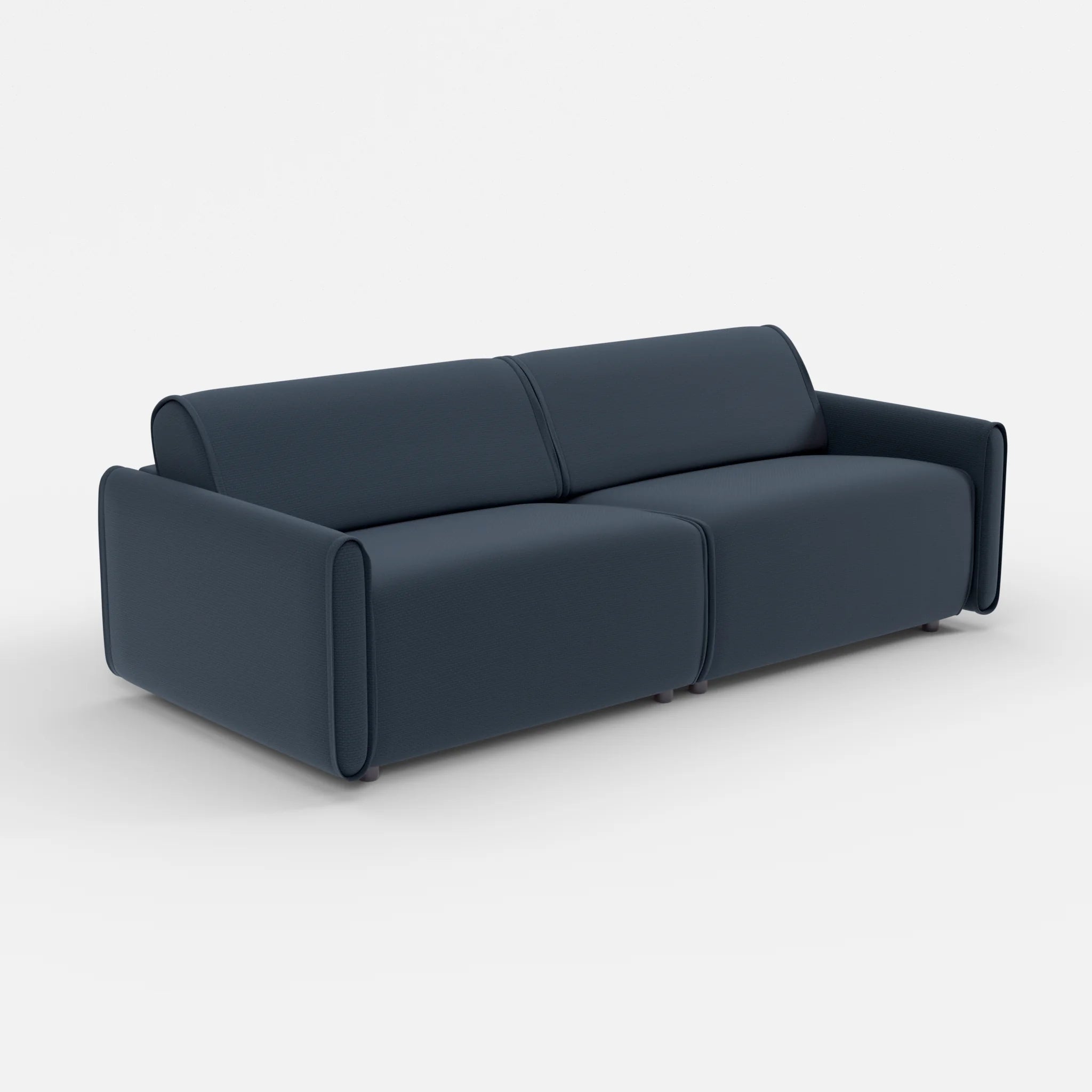 2 Sitzer Sofa Belleform mit schmaler Armlehne 3 nabucco6098 in Dunkelblau von der Seite