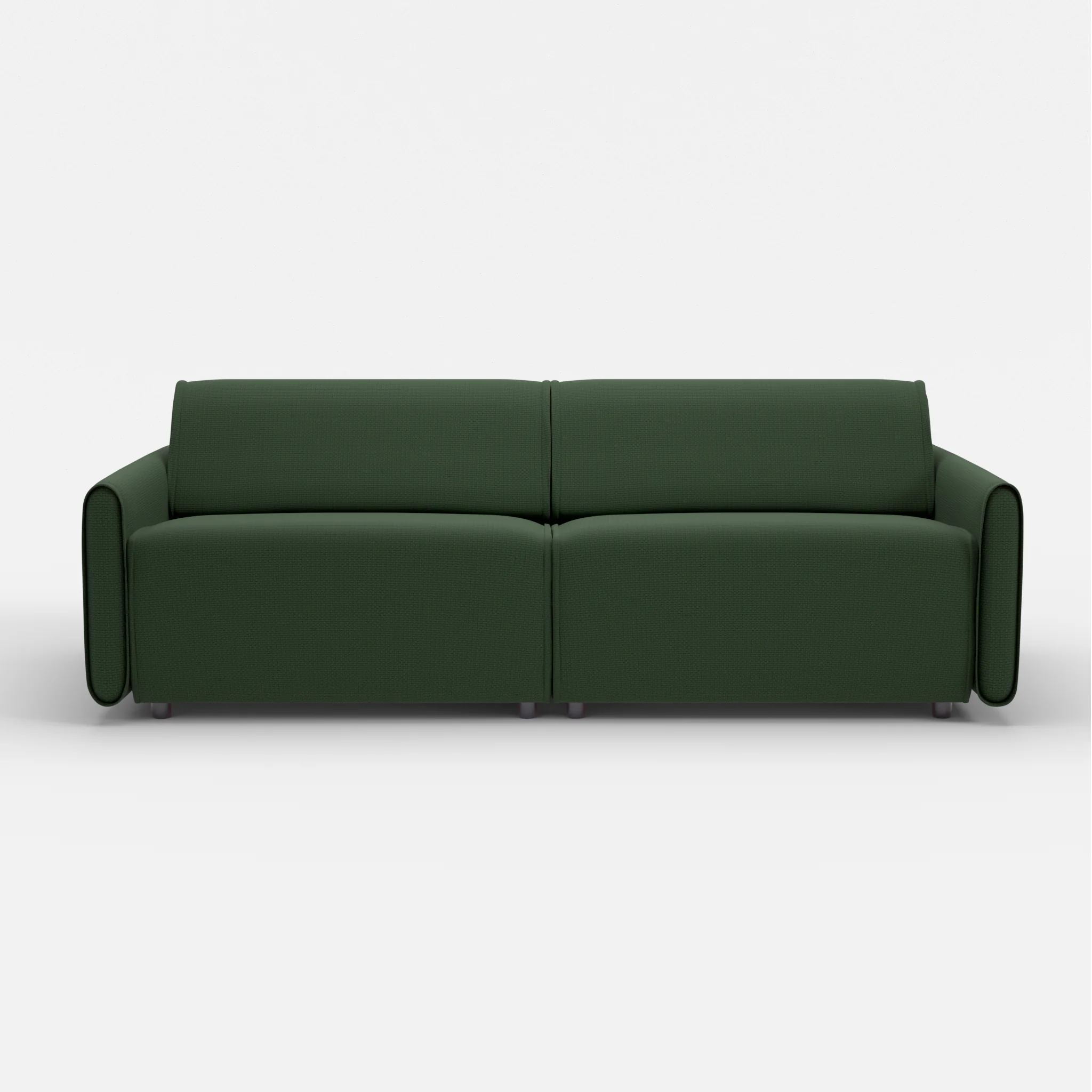 2 Sitzer Sofa Belleform mit schmaler Armlehne 3 nabucco7029 in Dunkelgrün von vorne