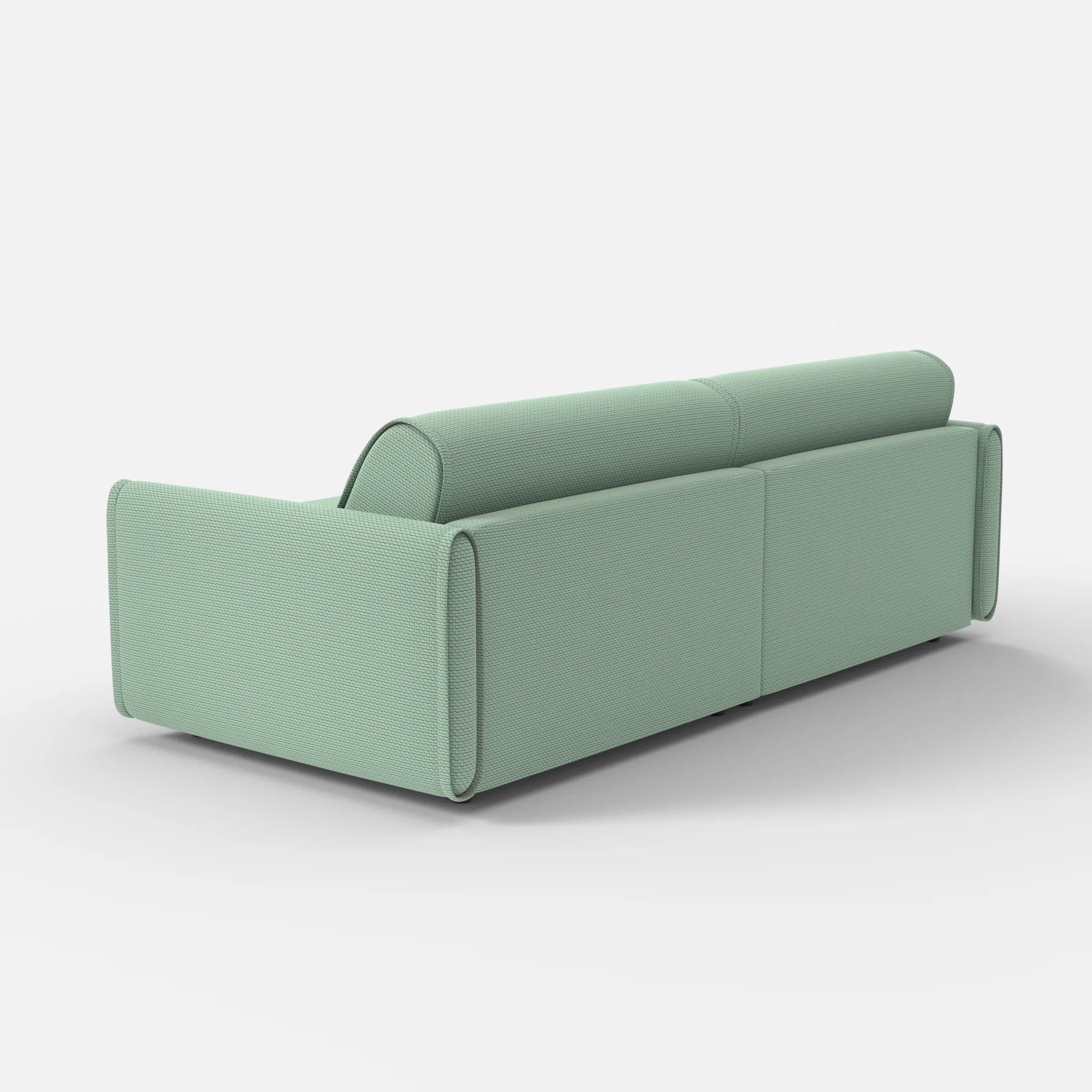 2 Sitzer Sofa Belleform mit schmaler Armlehne 3 nabucco7030 in Türkis von hinten