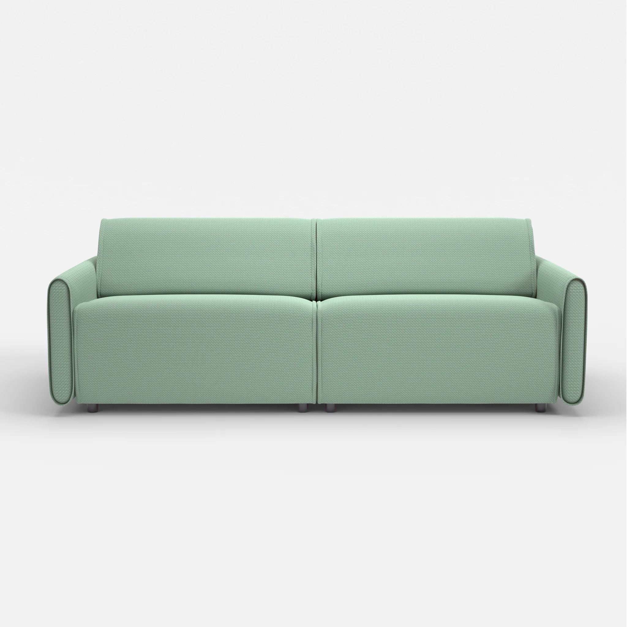 2 Sitzer Sofa Belleform mit schmaler Armlehne 3 nabucco7030 in Türkis von vorne