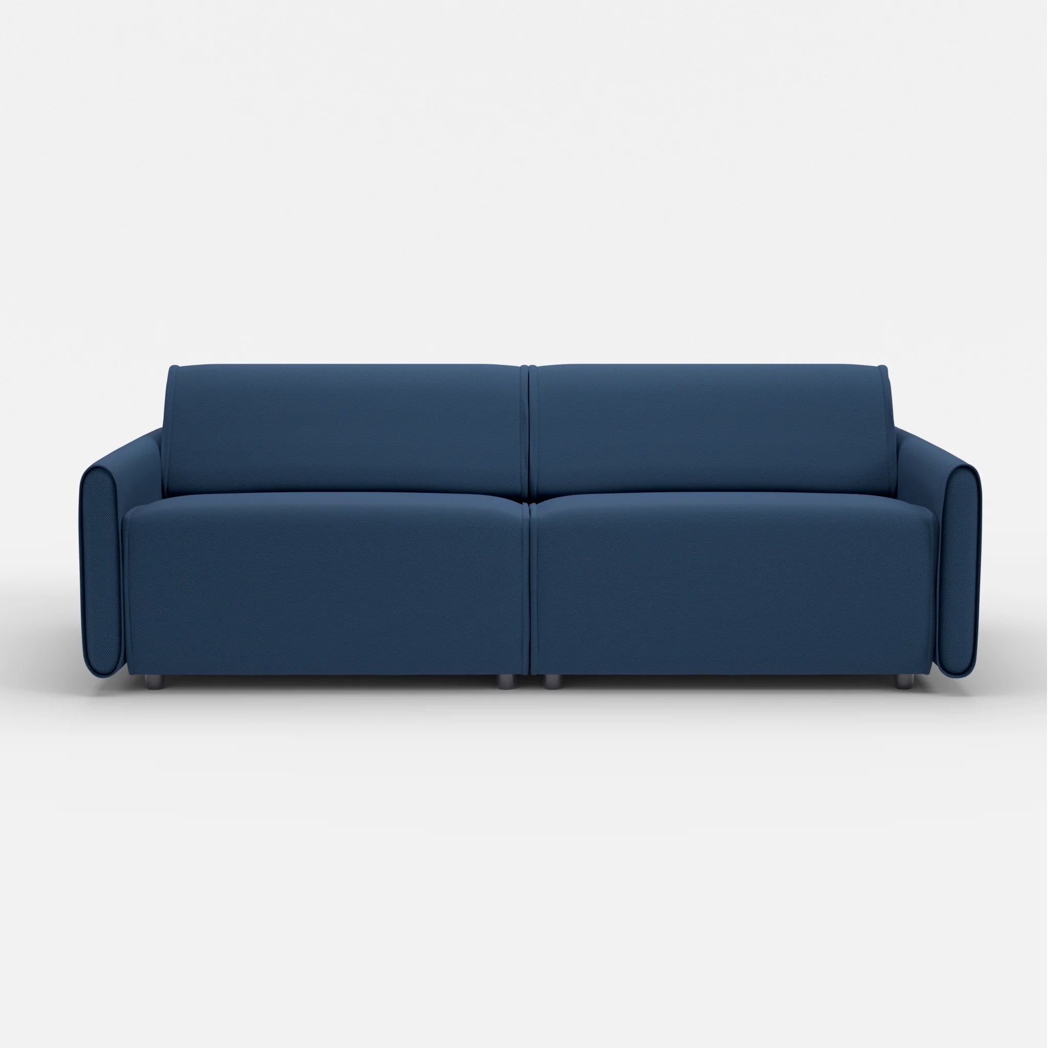 2 Sitzer Sofa Belleform mit schmaler Armlehne 3 novumamur in Navy von vorne