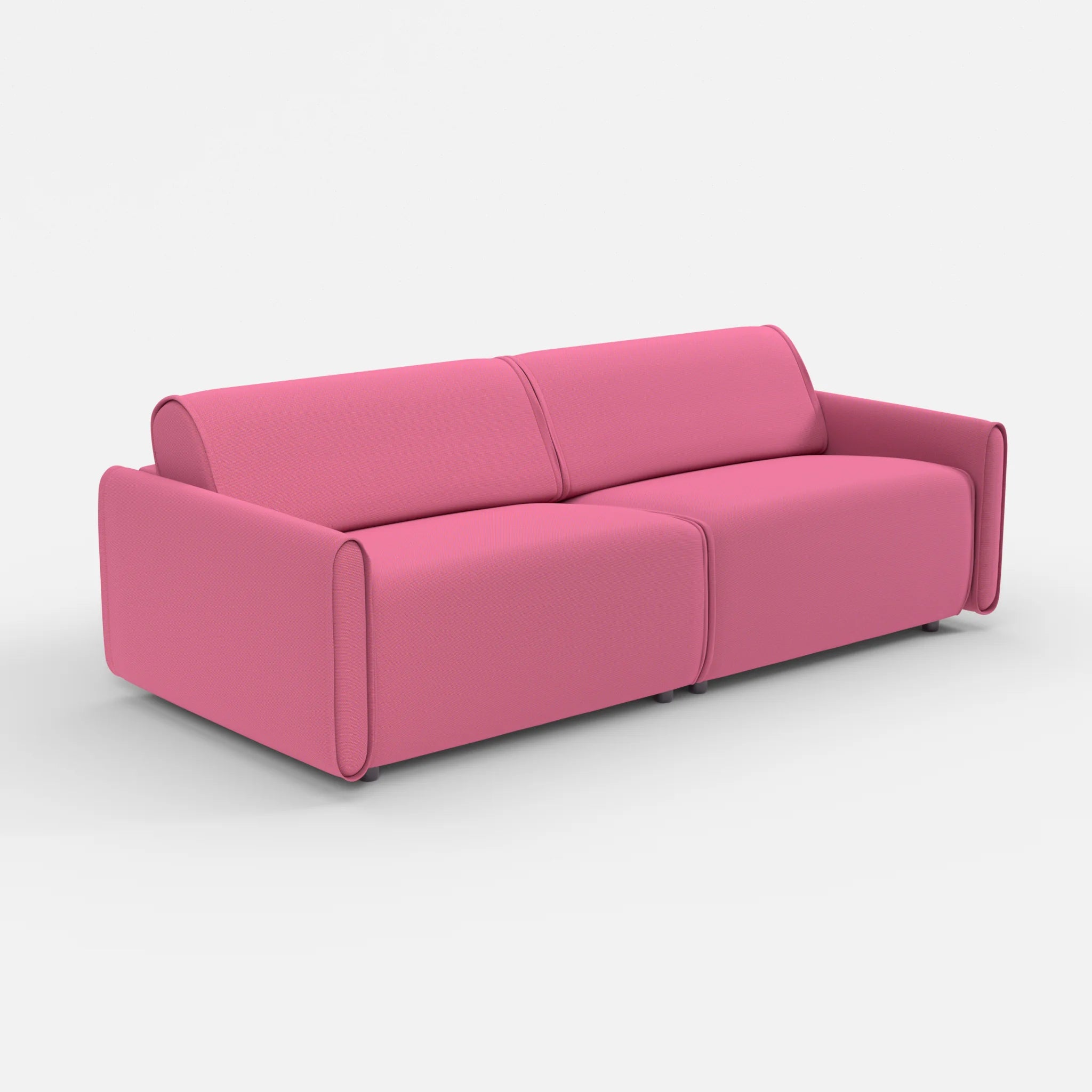 2 Sitzer Sofa Belleform mit schmaler Armlehne 3 novumlitchi in Violett von der Seite