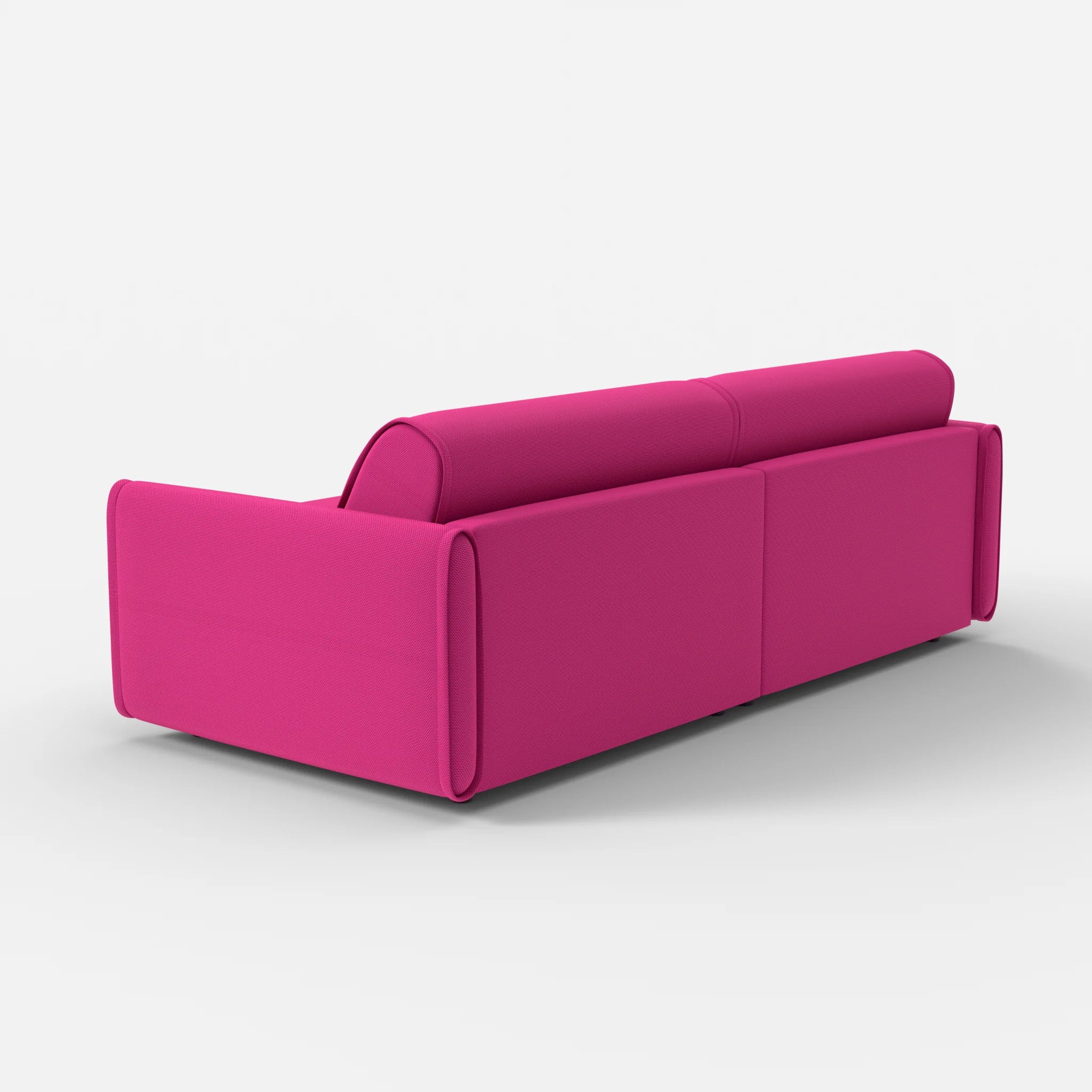 2 Sitzer Sofa Belleform mit schmaler Armlehne 3 novummagenta in Magenta von hinten