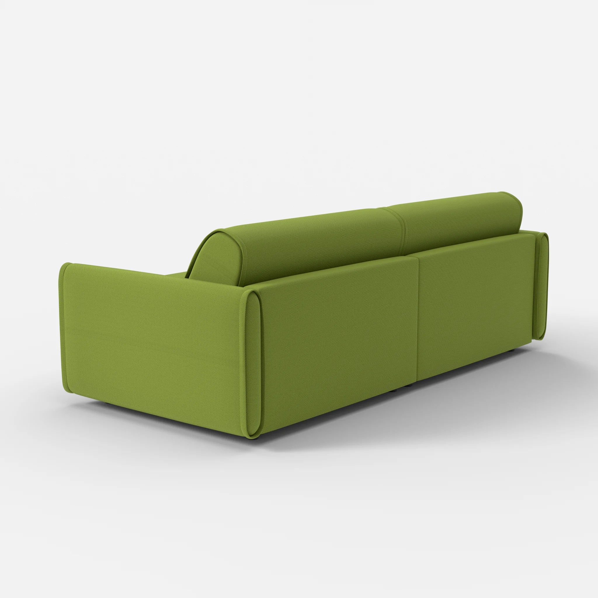 2 Sitzer Sofa Belleform mit schmaler Armlehne 3 novummoss in Grün von hinten