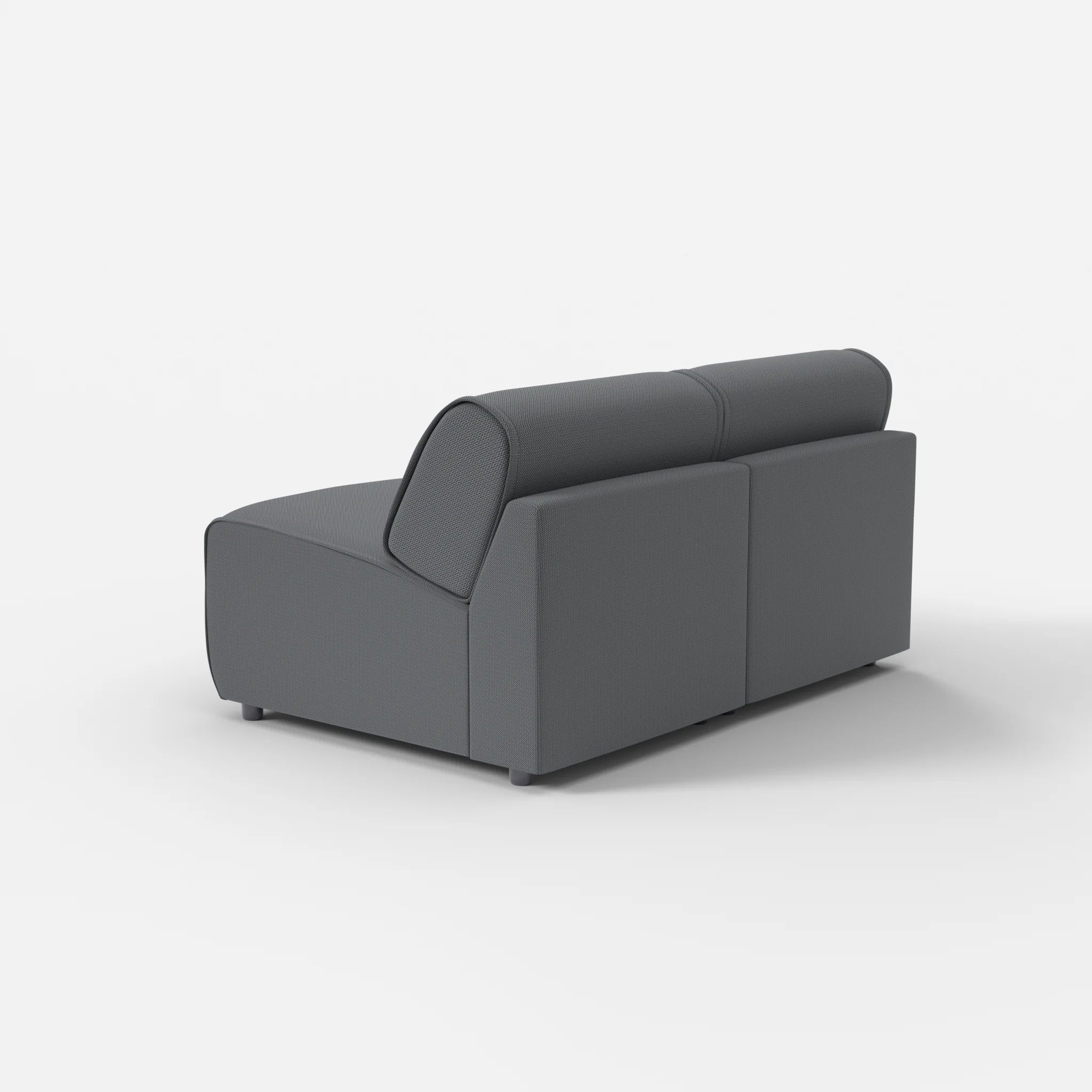2 Sitzer Sofa Belleform ohne Armlehne 1 credoasphalt in Anthrazit von hinten