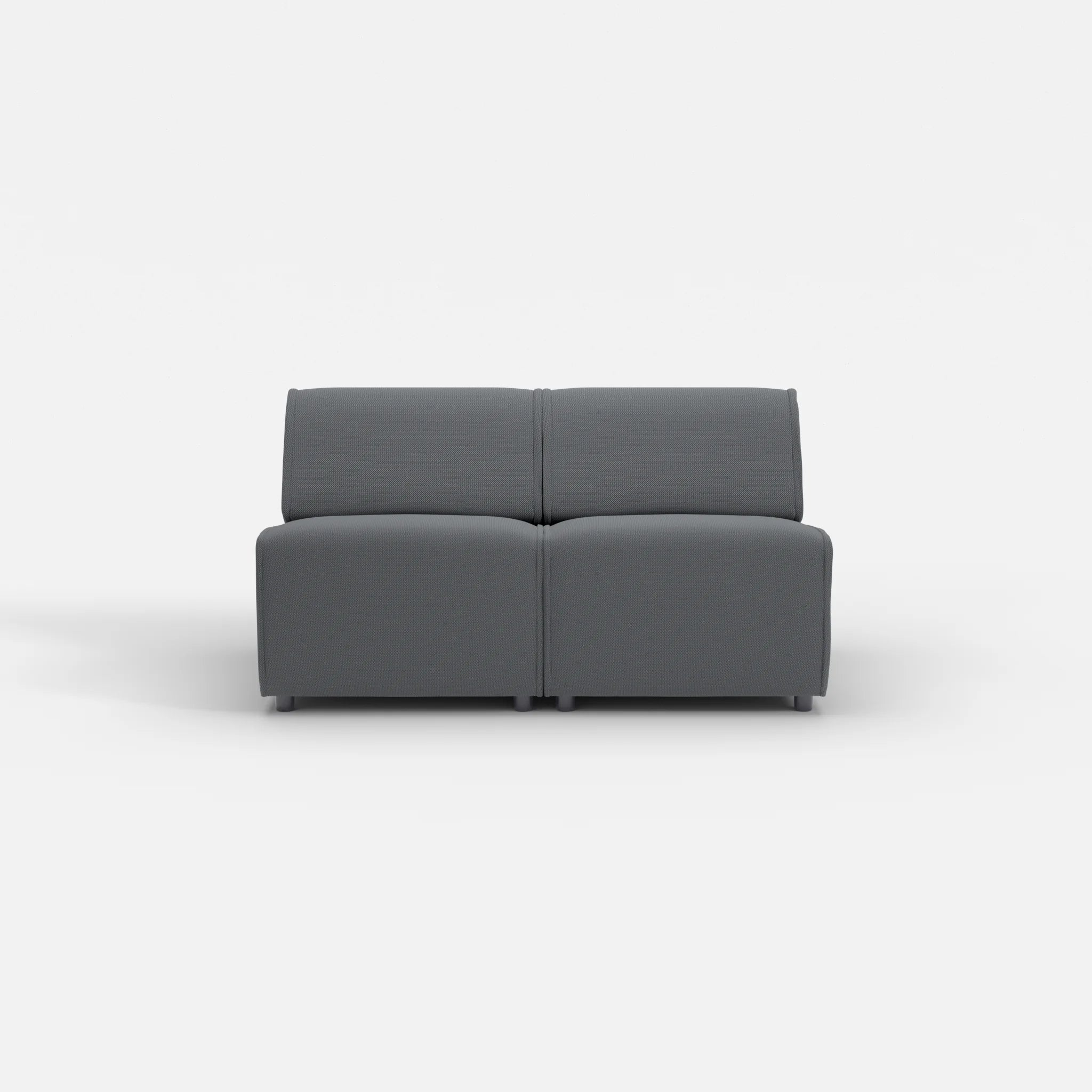 2 Sitzer Sofa Belleform ohne Armlehne 1 credoasphalt in Anthrazit von vorne