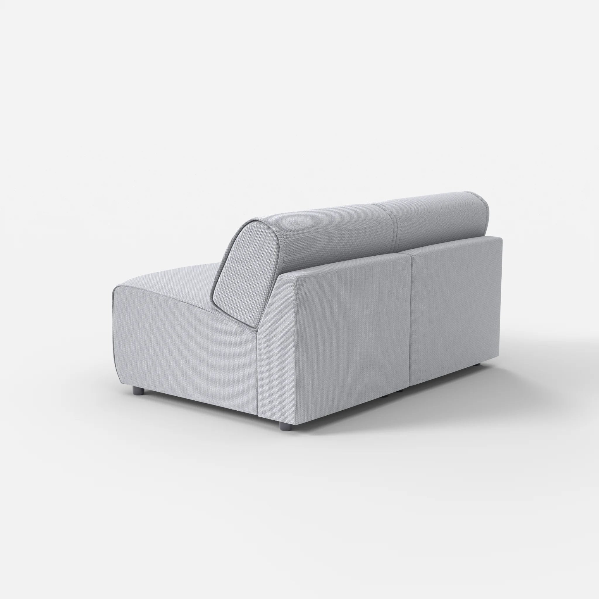 2 Sitzer Sofa Belleform ohne Armlehne 1 credochalk in Hellgrau von hinten