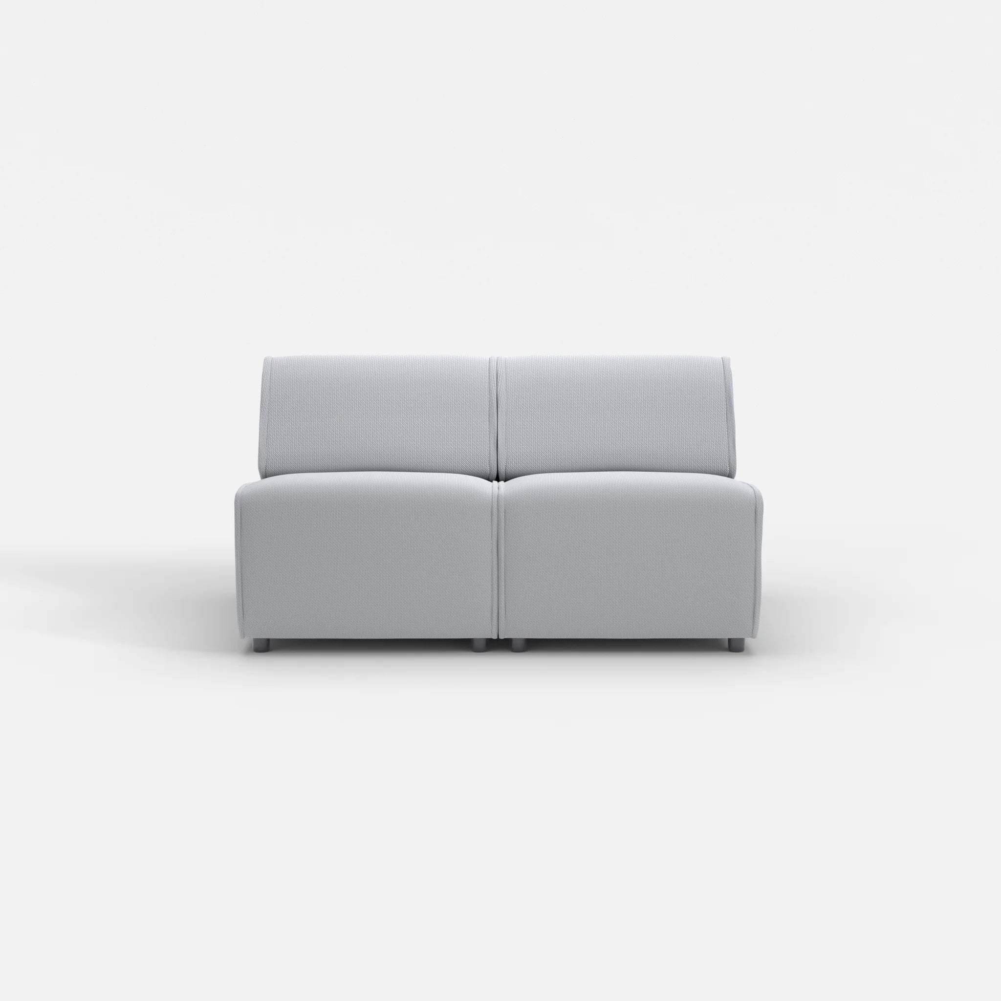 2 Sitzer Sofa Belleform ohne Armlehne 1 credochalk in Hellgrau von vorne
