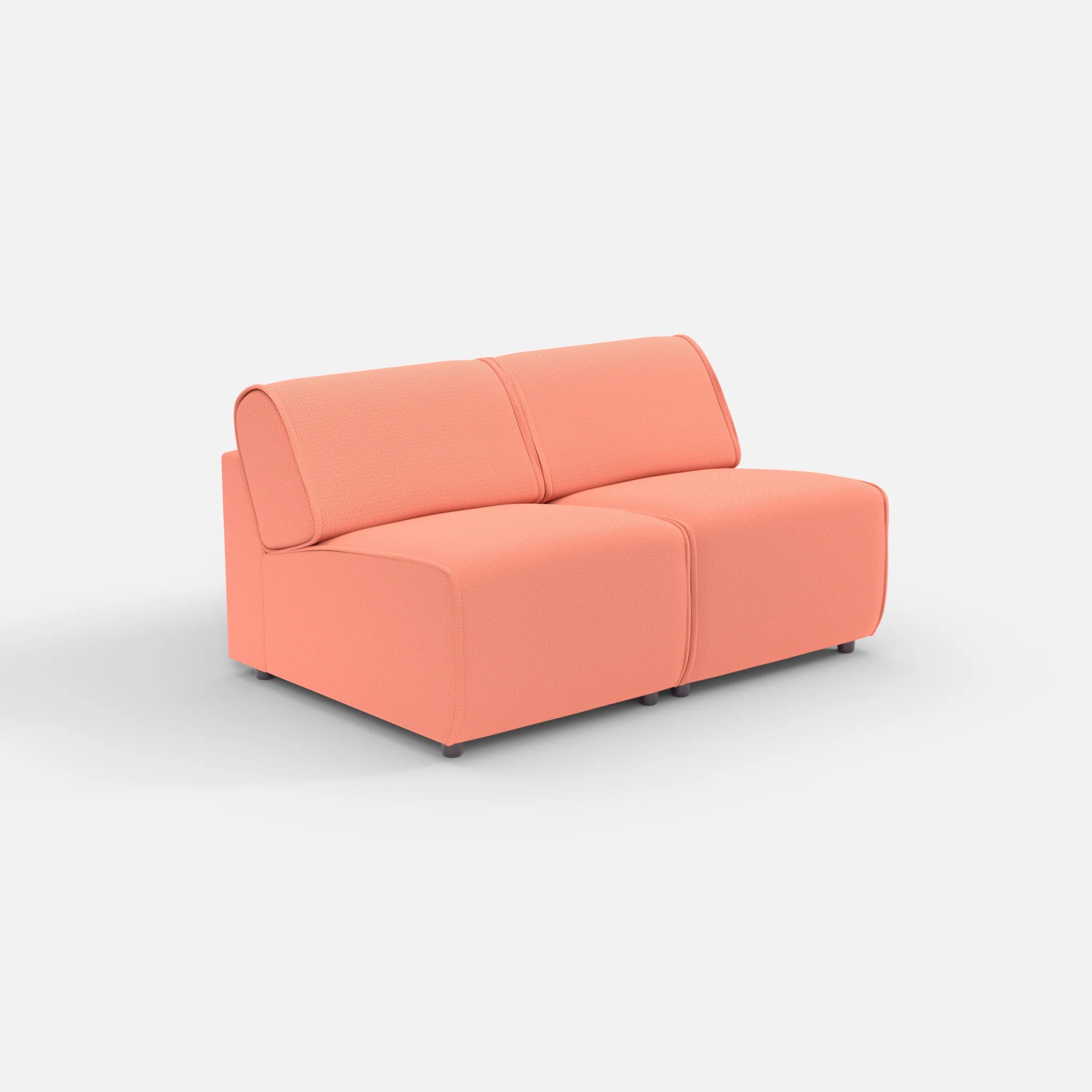 2 Sitzer Sofa Belleform ohne Armlehne 1 credograpefruit in Coral von der Seite