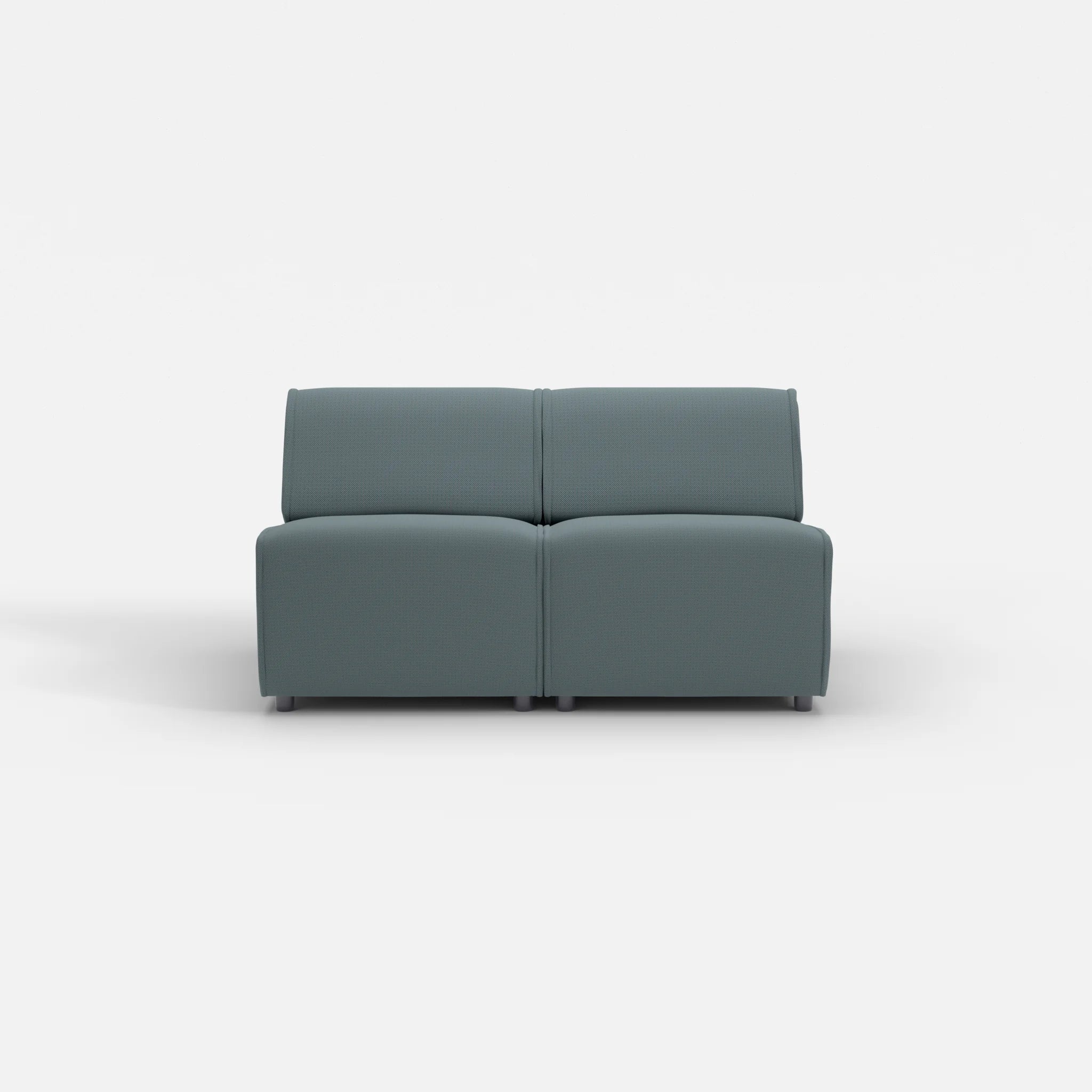 2 Sitzer Sofa Belleform ohne Armlehne 1 credojaspis in Türkis von vorne