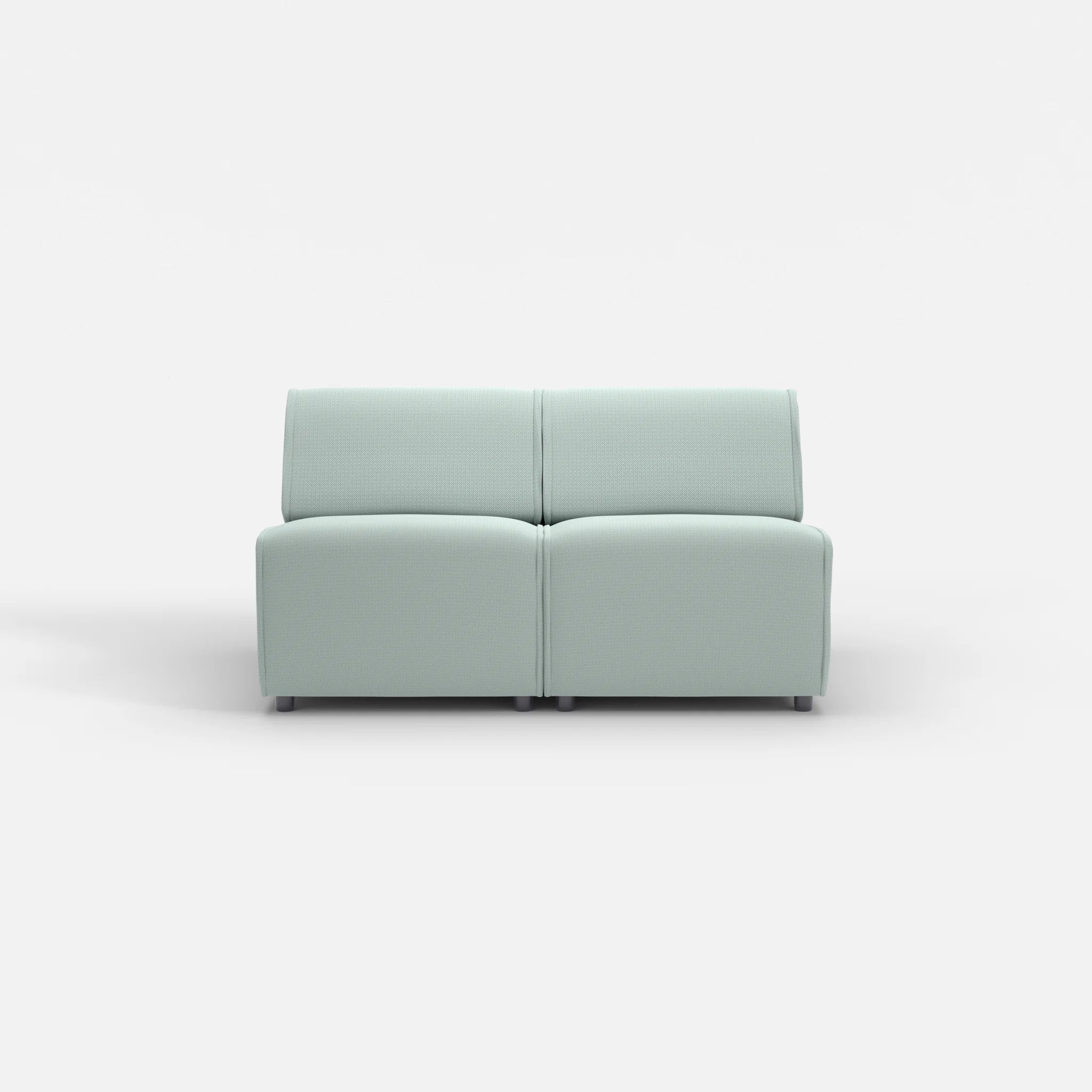 2 Sitzer Sofa Belleform ohne Armlehne 1 credolake in Graublau von vorne