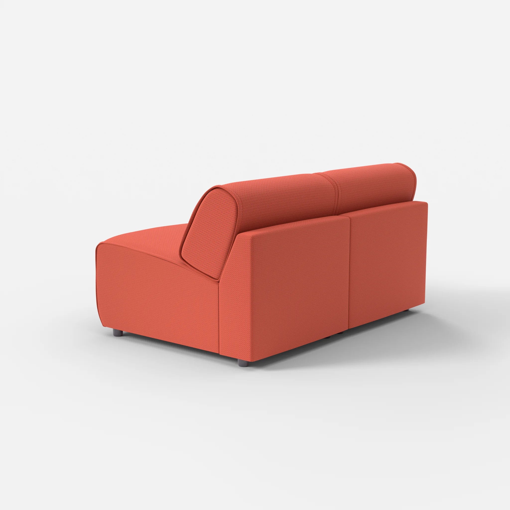 2 Sitzer Sofa Belleform ohne Armlehne 1 credolampion in Rot von hinten
