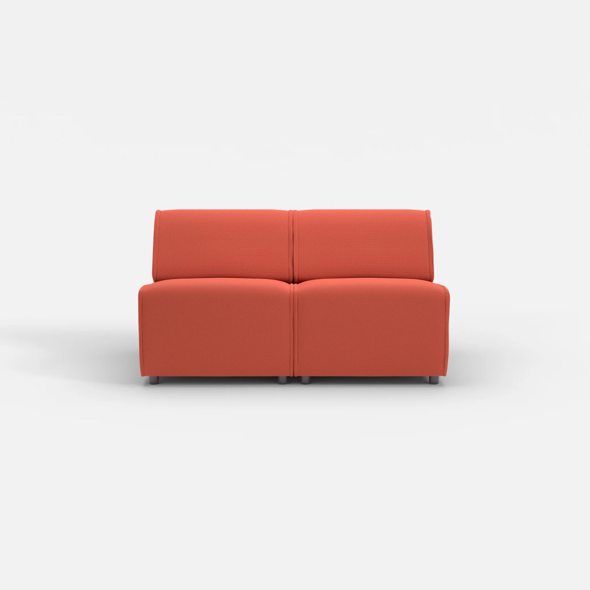 2 Sitzer Sofa Belleform ohne Armlehne 1 credolampion in Rot von vorne