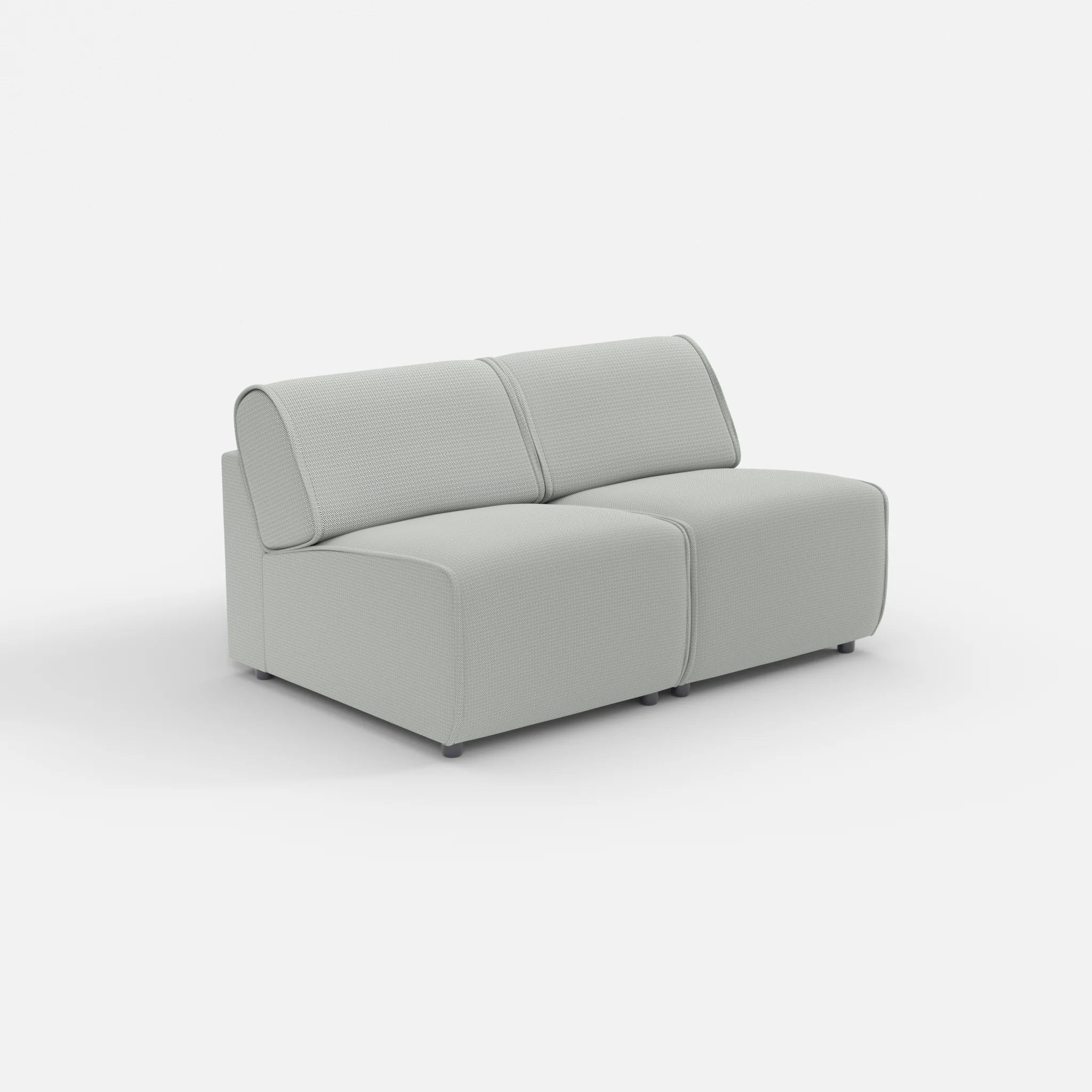 2 Sitzer Sofa Belleform ohne Armlehne 1 credopepper in Dunkelgrau von der Seite