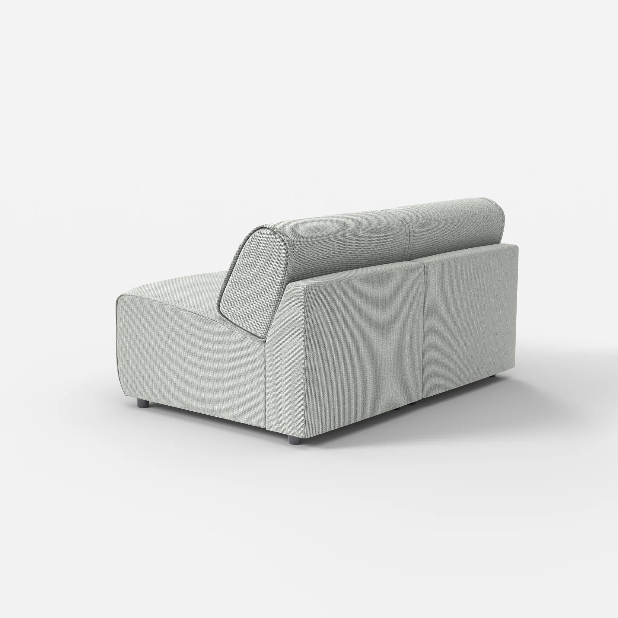 2 Sitzer Sofa Belleform ohne Armlehne 1 credopepper in Dunkelgrau von hinten